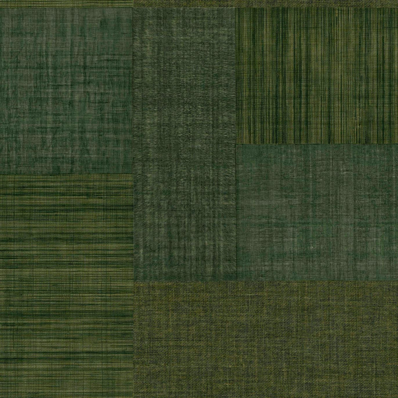Structural vinyl wallpaper MESTIZO - VERT FORÊT forest green