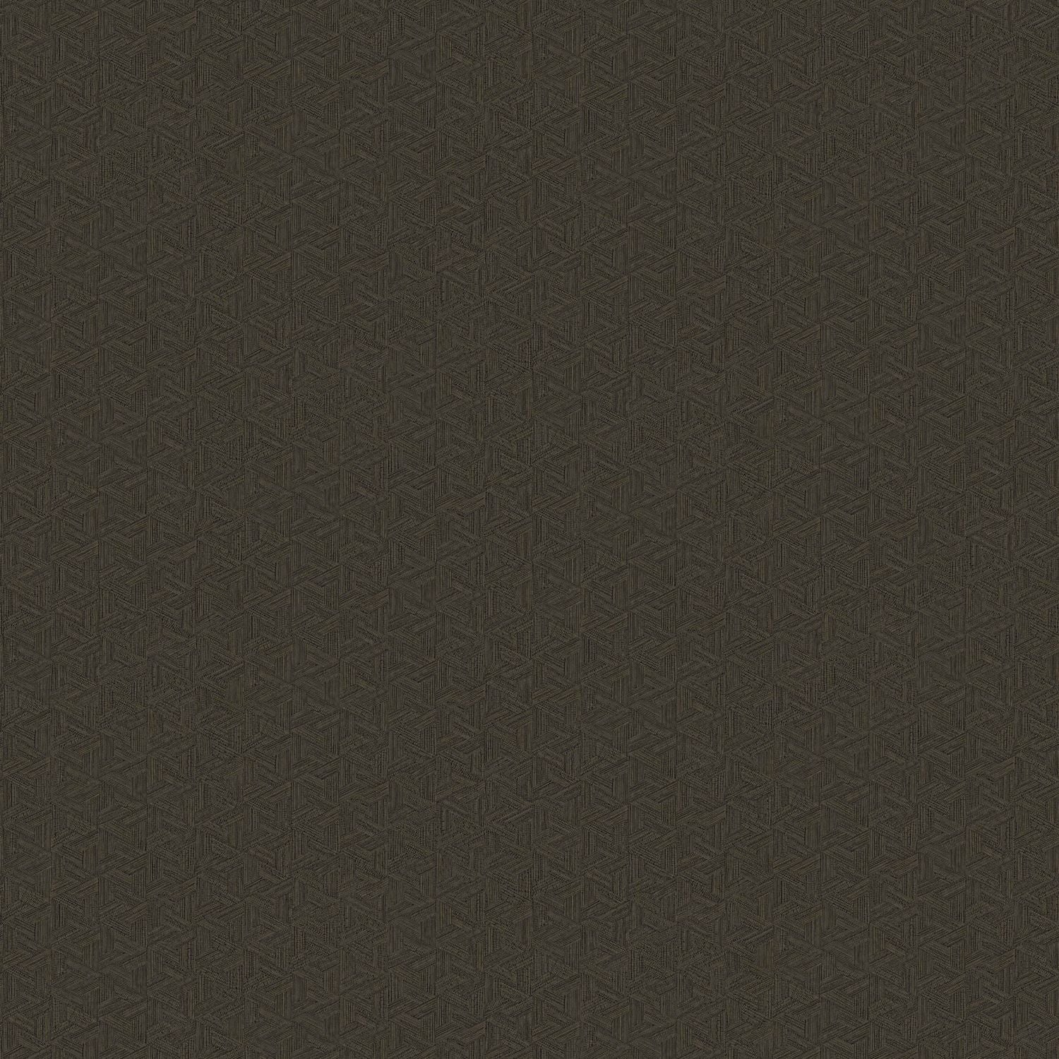 Geometrische Struktur-Tapete inspiriert von Bananenblatt LINDU - NOIR schwarz