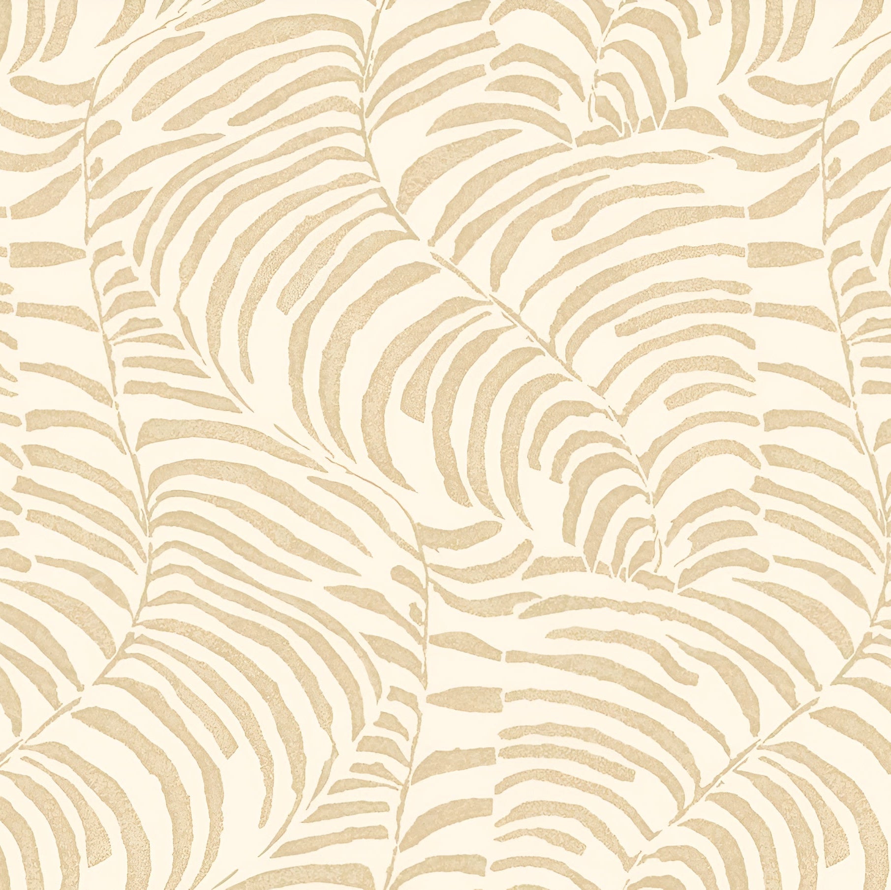 Non-woven wallpaper with a plant motif NOBILE - IVORY/GOLD ivory with gold