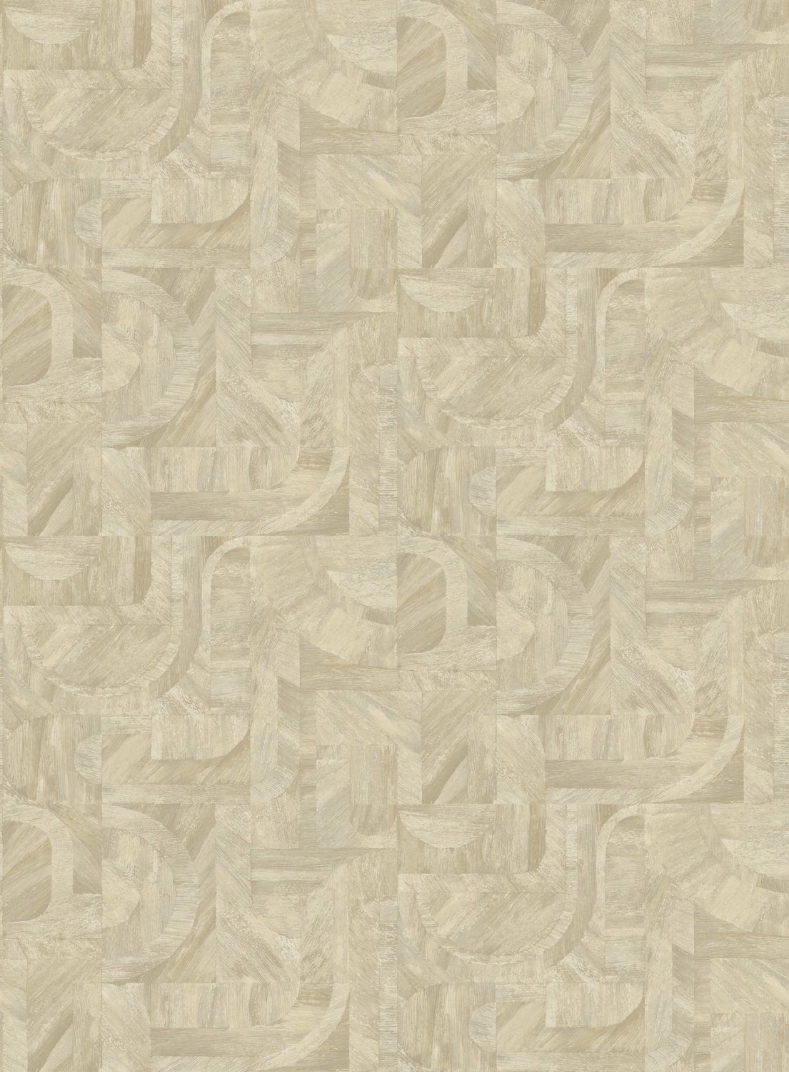 Wallpaper with a pattern inspired by the intarsia technique INTARSIA - SABLE sand