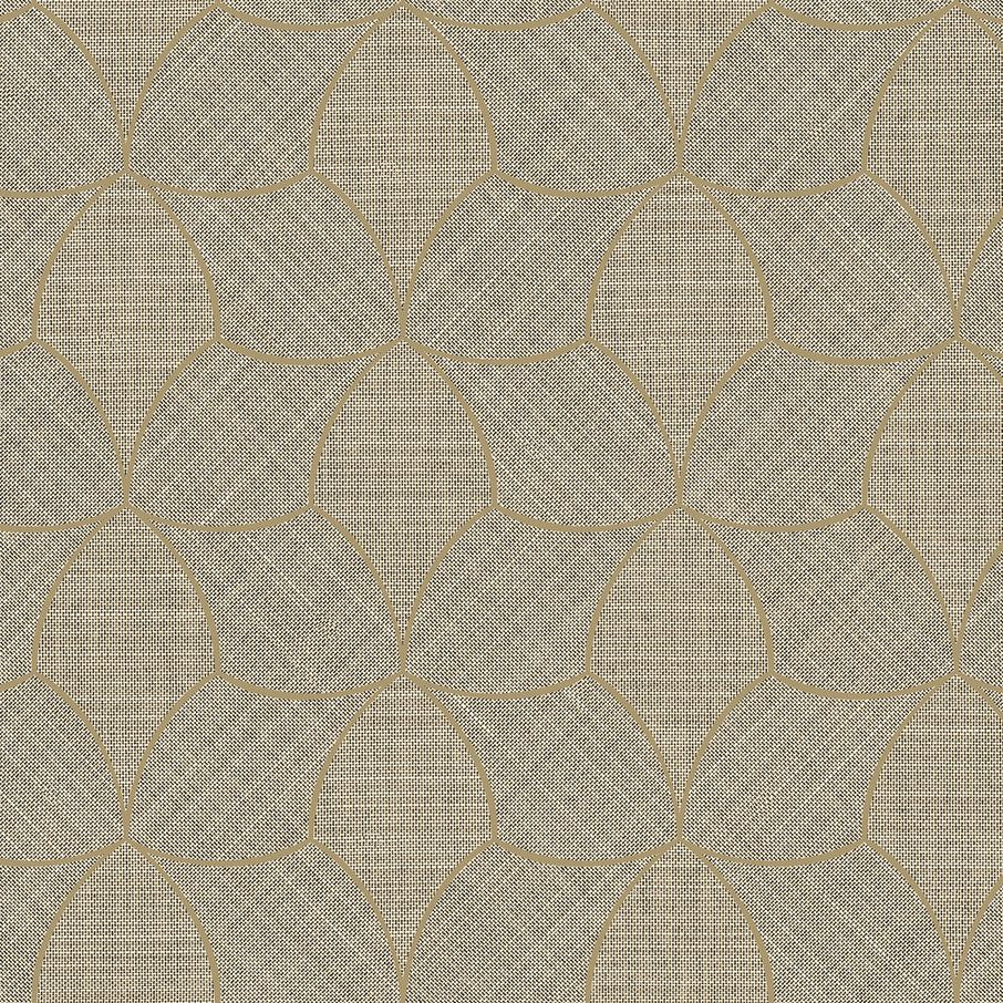 Tapeta imitująca balijską plecionkę TRESSANA - SÉPIA/DORÉ piaskowy brąz