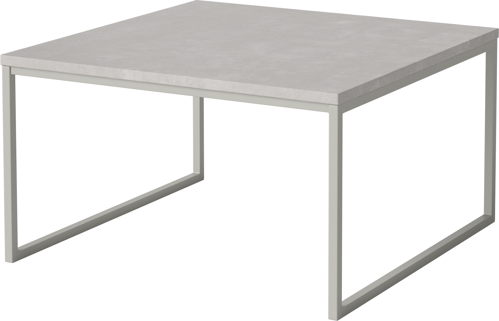 Externer Couchtisch Como Grey Beton mit einer grauen Basis