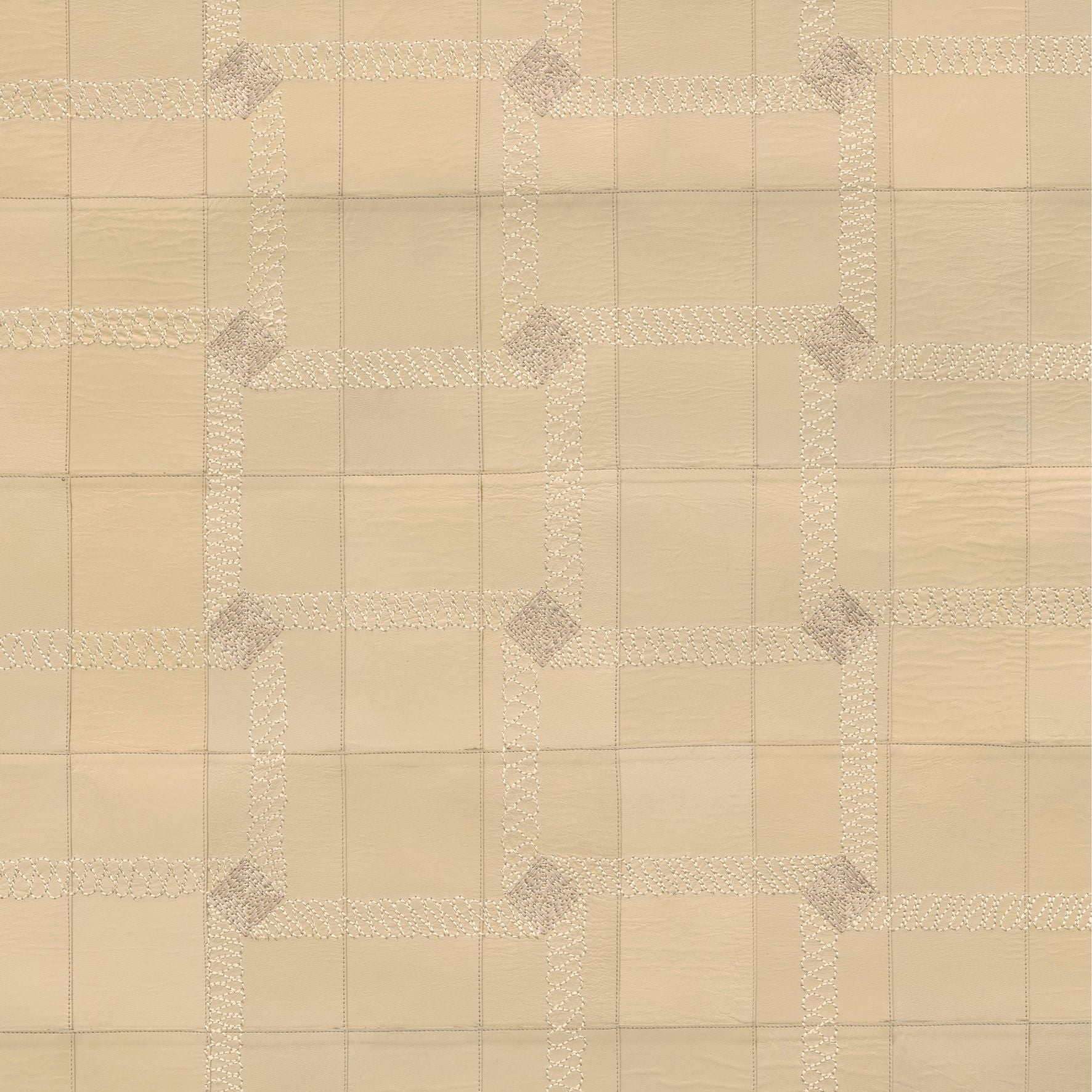 Natürliche Leder-Tapete mit geometrischem Muster CASSONE perlmuttfarben