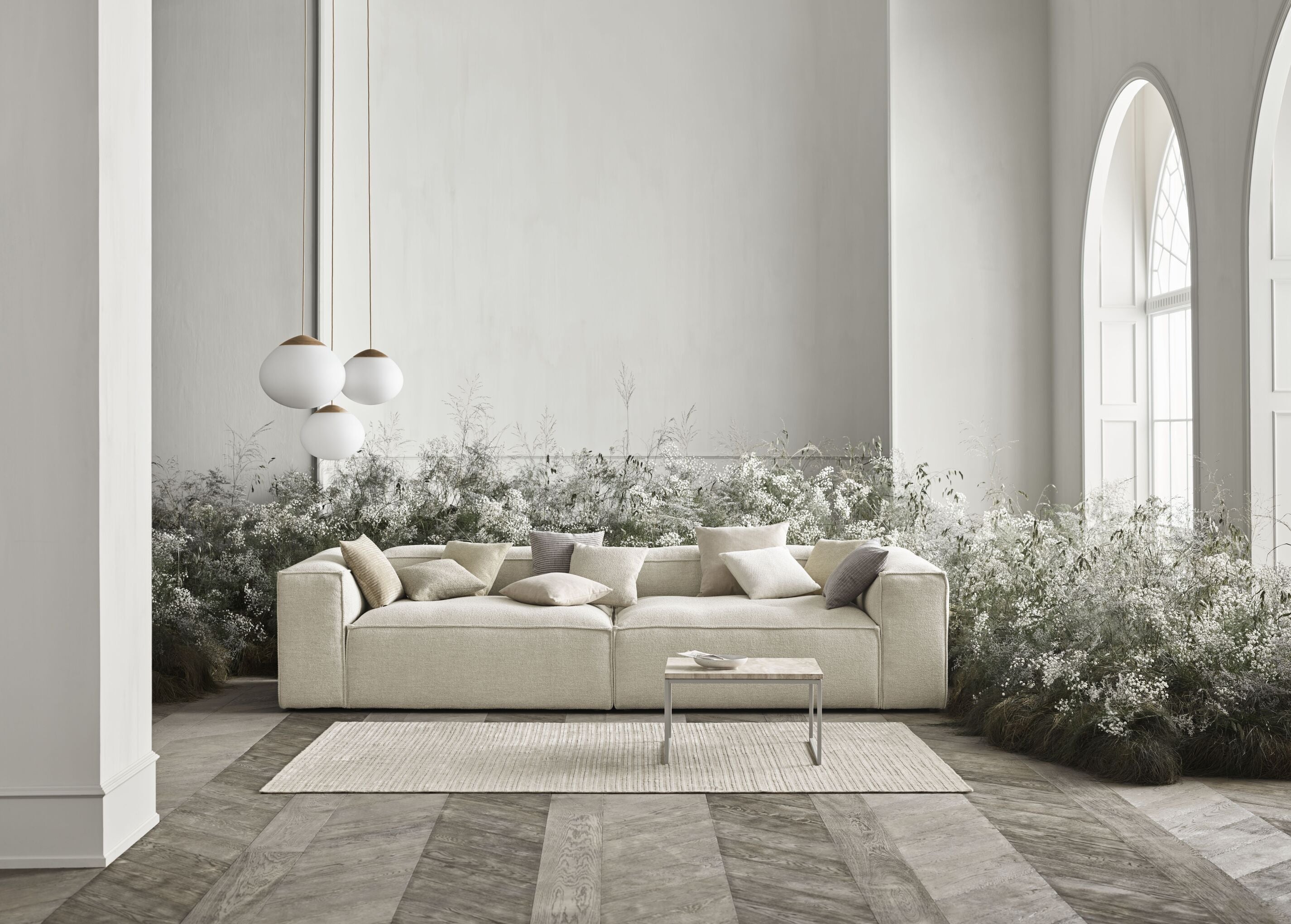 2-Modul-Sofa gepolstert