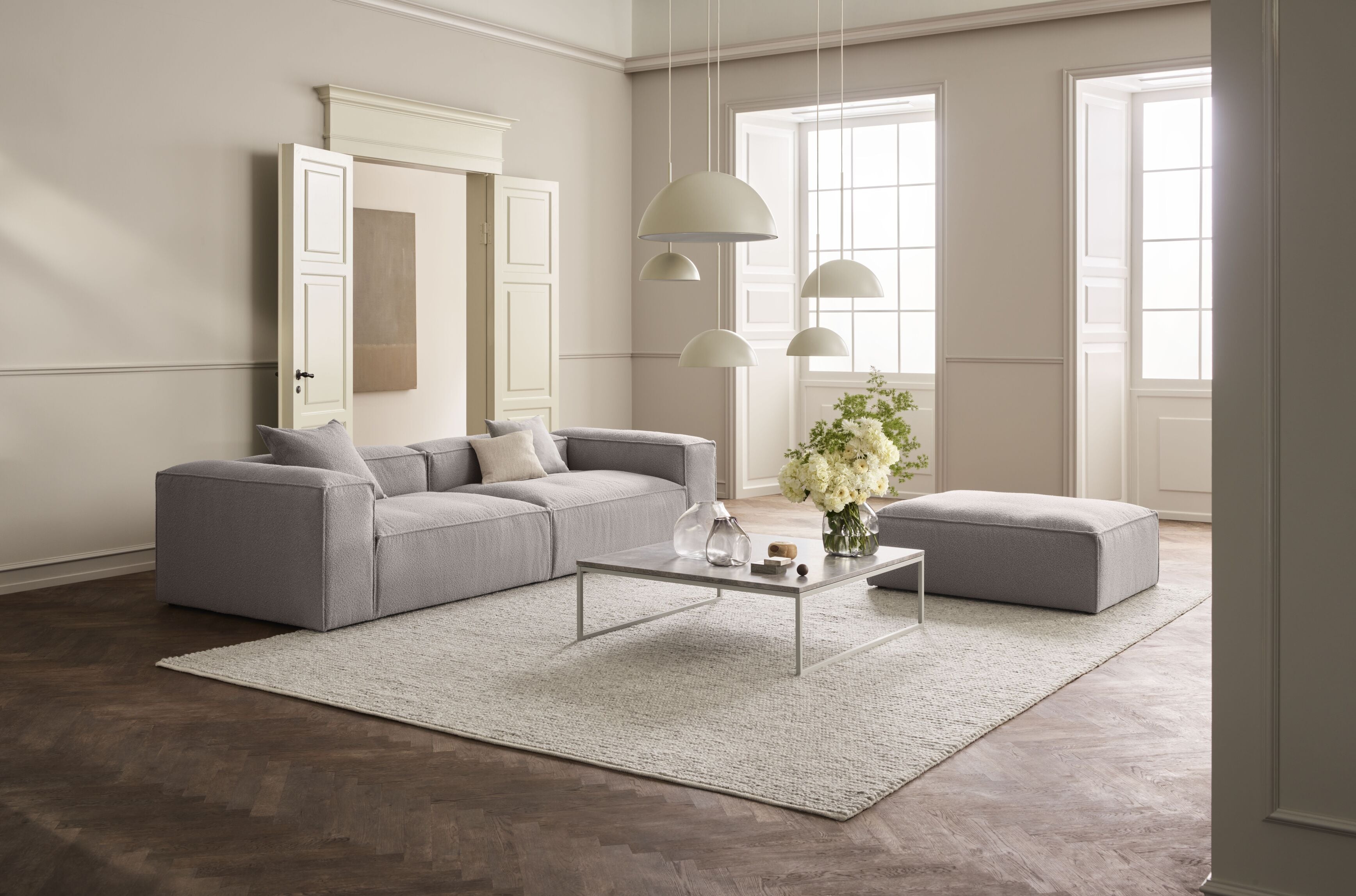 2-Modul-Sofa gepolstert