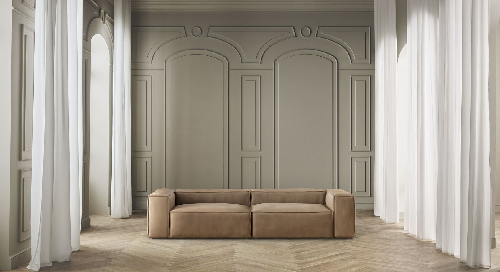 2-Modul-Sofa gepolstert