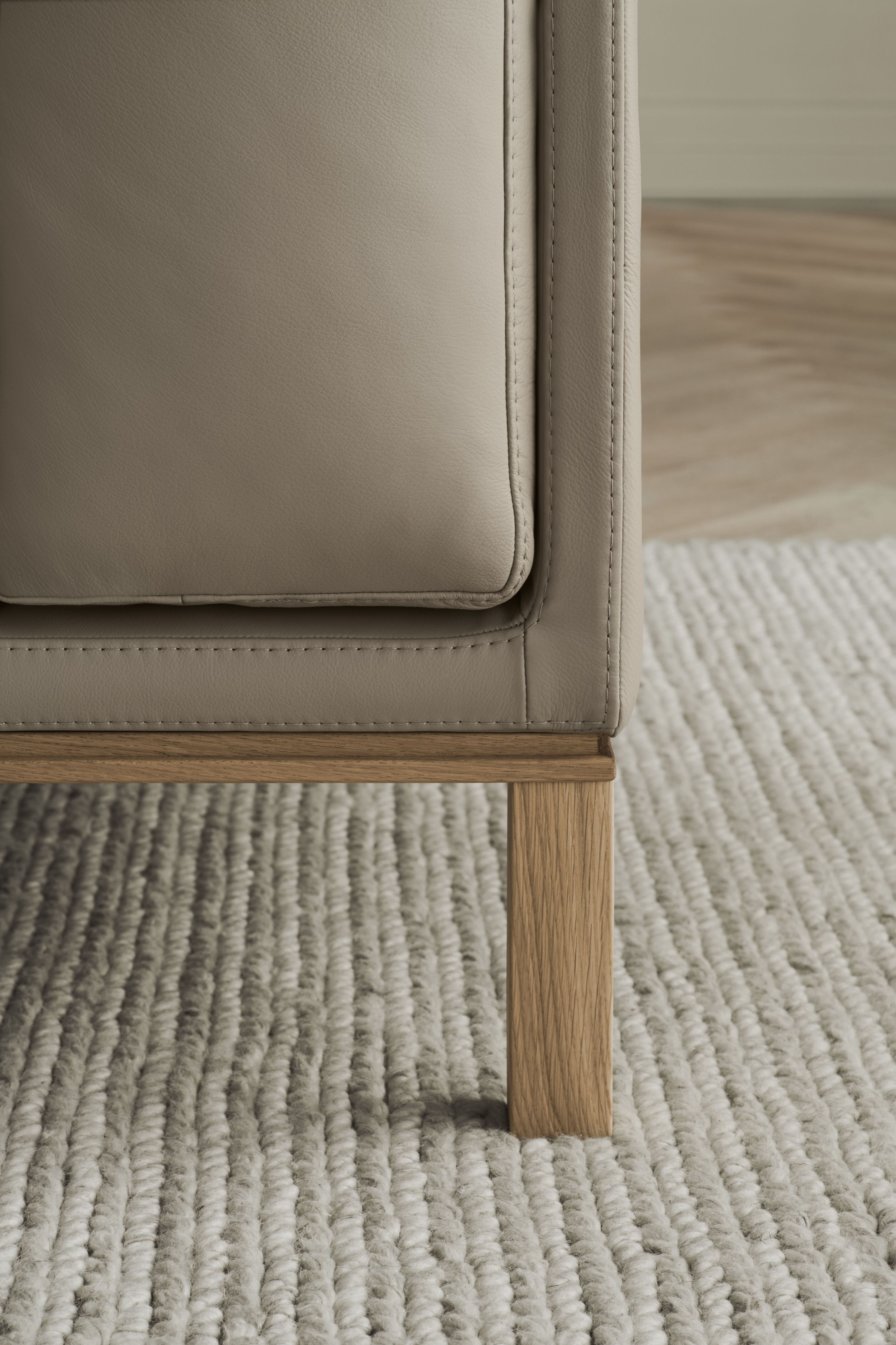 Modulares Sofa gemütlich - links -Hand Chaiselong mit einer Eichenbasis