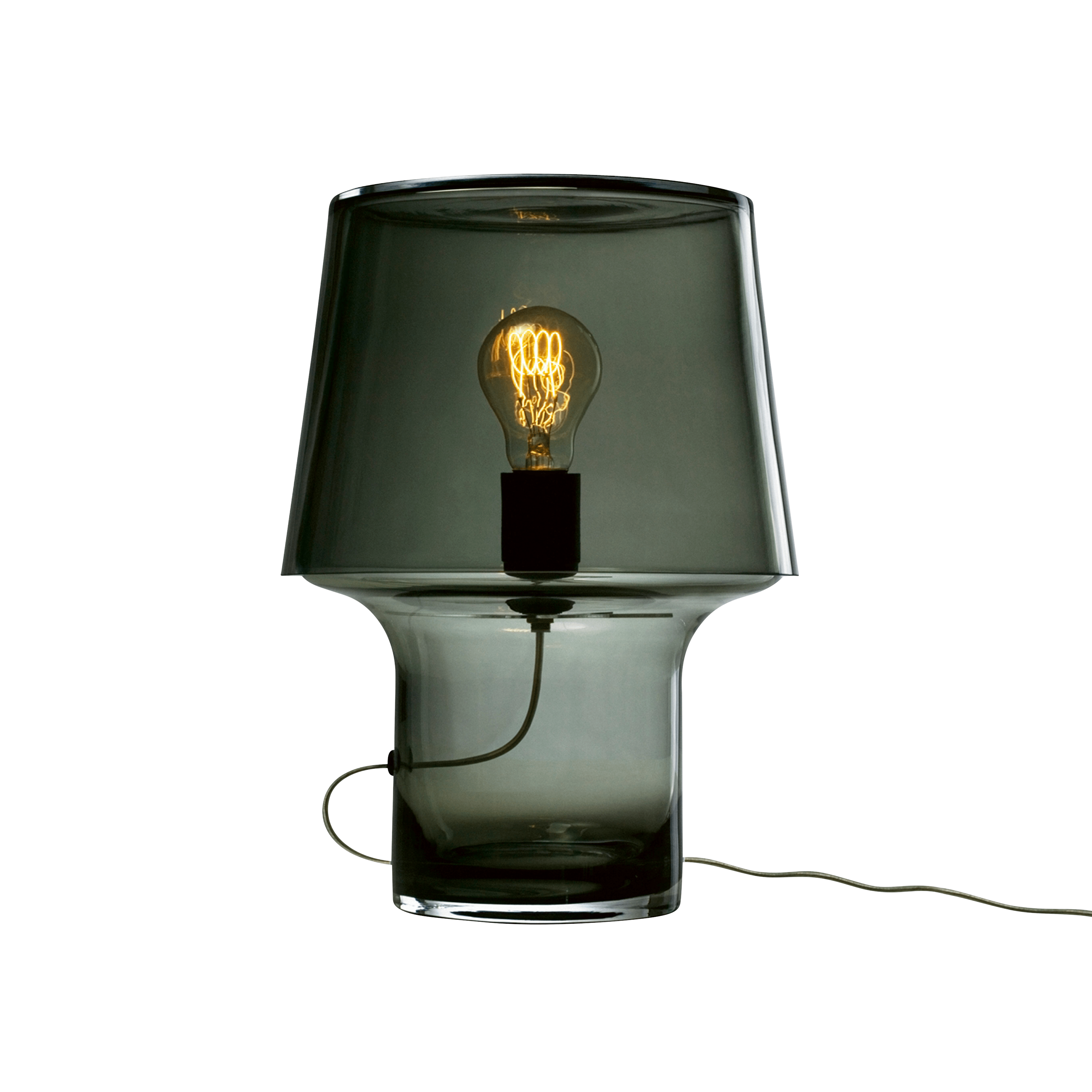 Tischlampe COSY rauchiges Glas