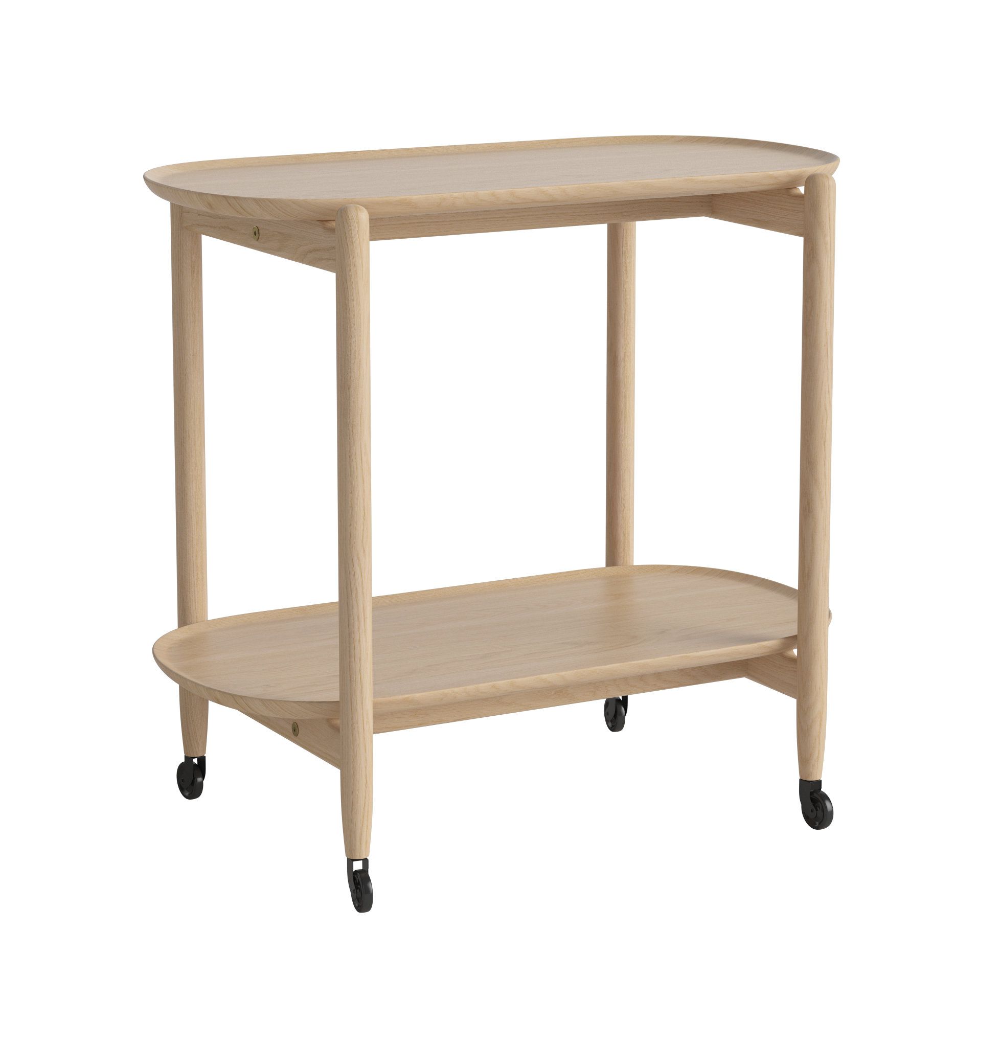Coupé Bar Bar Trolley Belled Eiche Holz