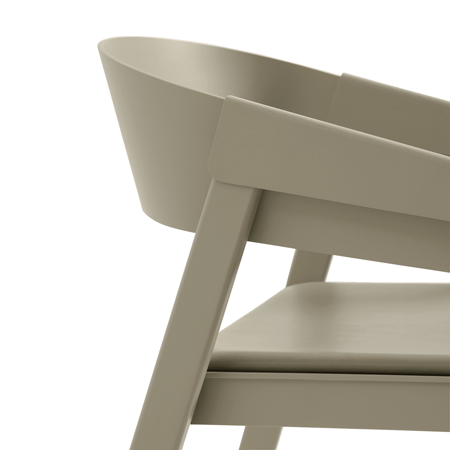 COVER Armchair with Armrests - Customizable with Dark Beige Base