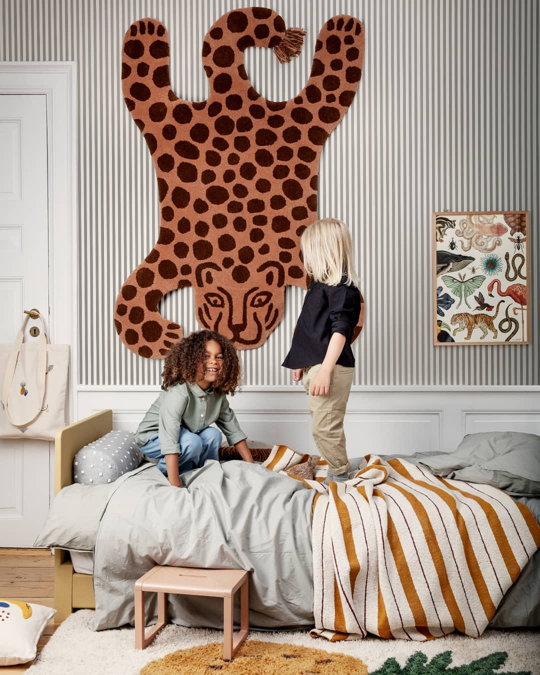 SAFARI LEOPARD brown rug