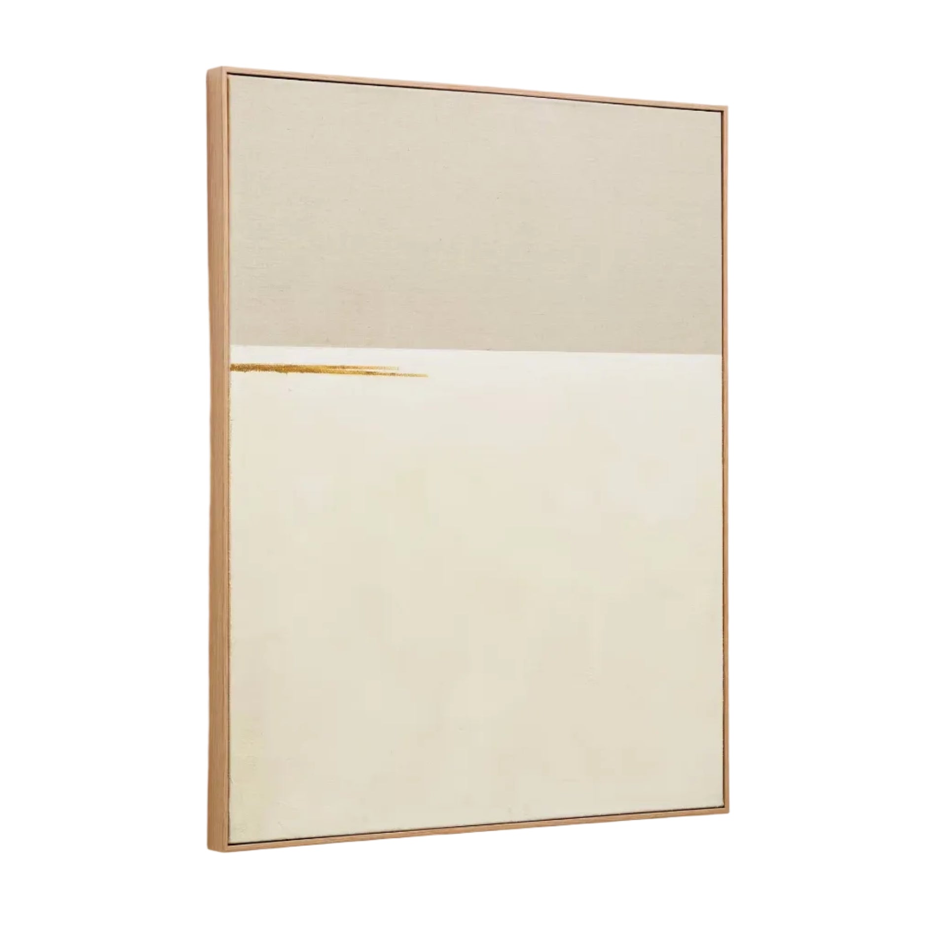 SALIN Beige Artwork with Horizontal Line
