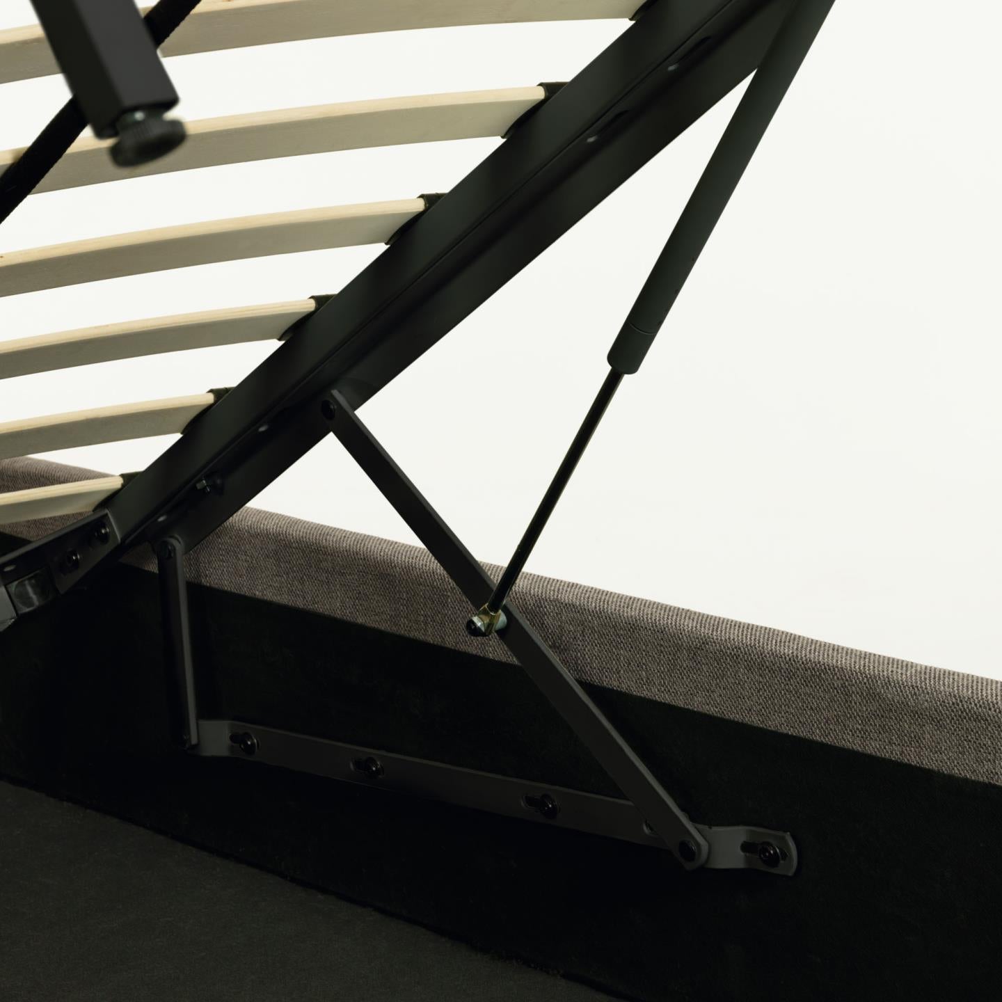 Łóżko z pojemnikiem na pościel NAHIRI szary La Forma Eye on Design