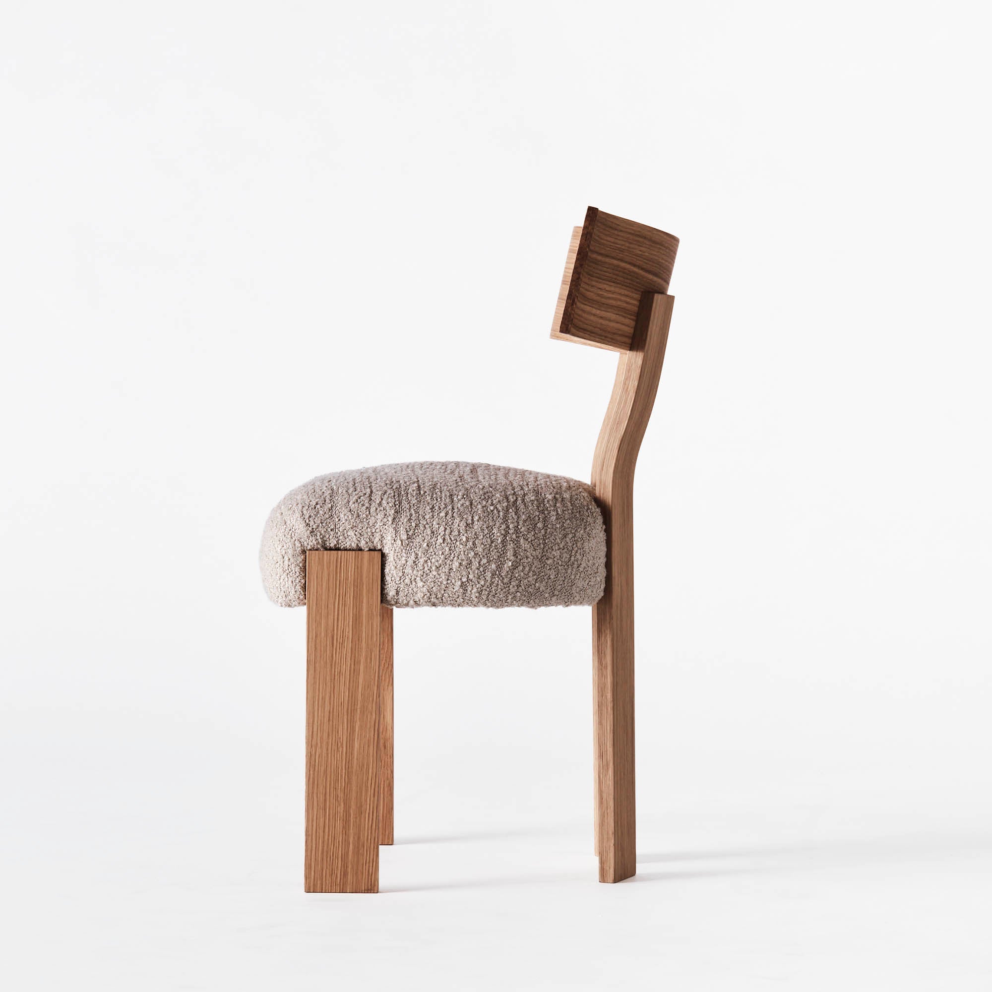 ALBA chair beige boucle with oak base