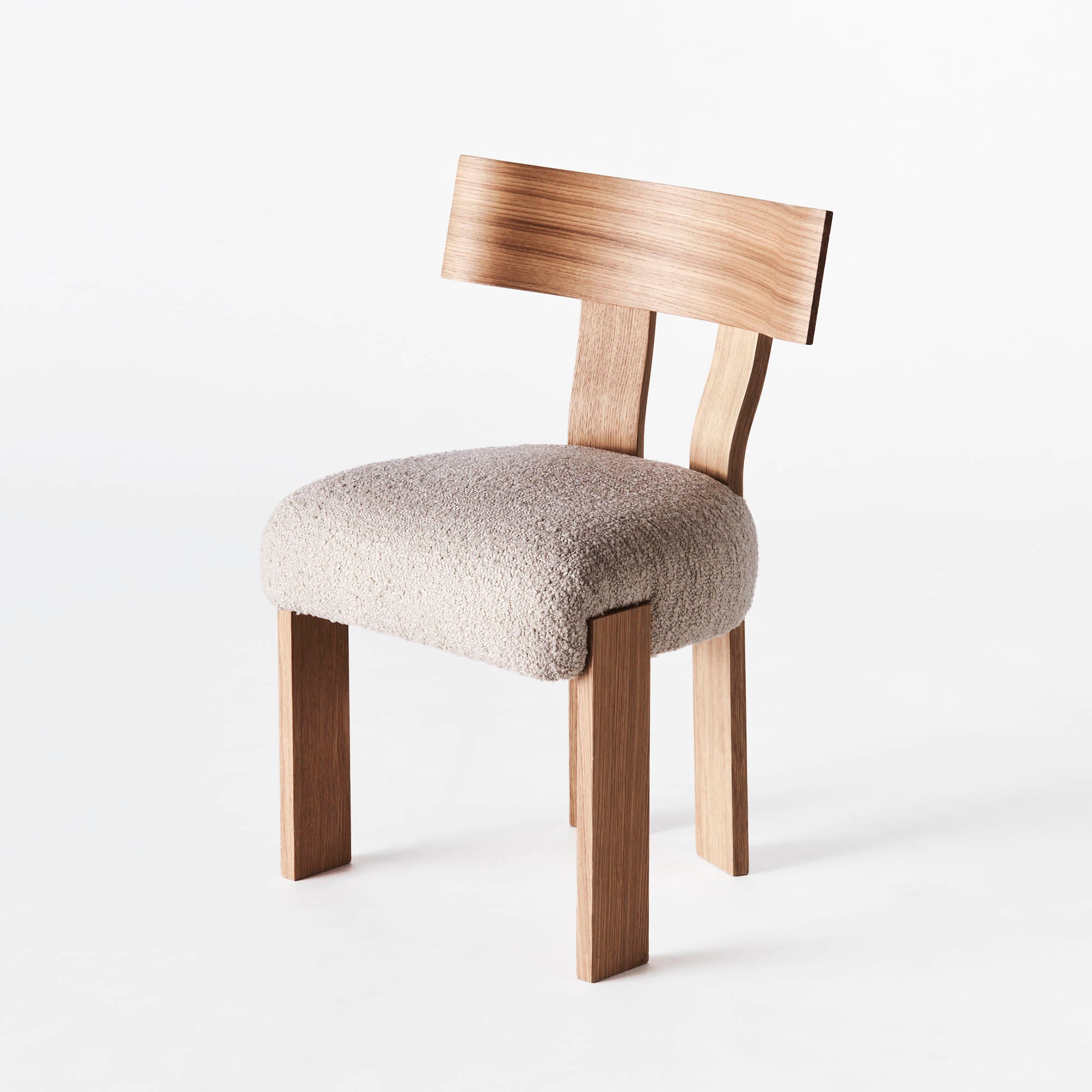 ALBA chair beige boucle with oak base