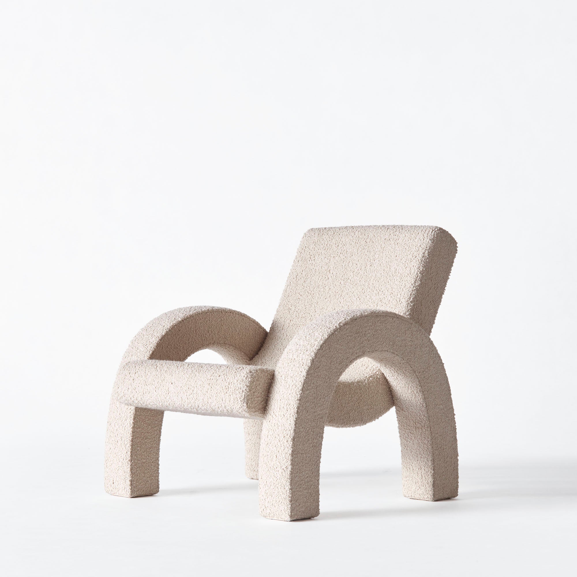 ARCO beige boucle armchair