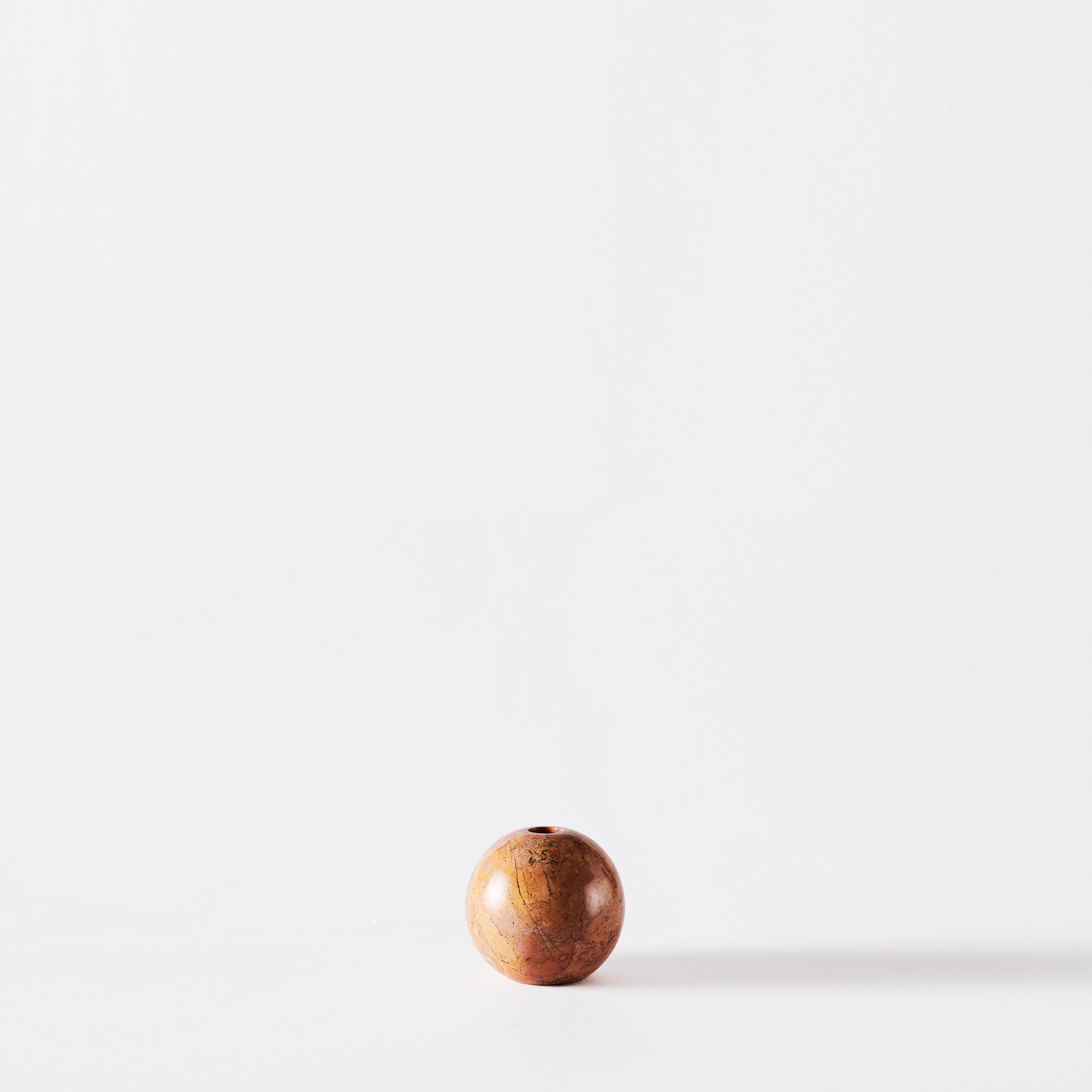 SPHERE Candle Holder Orange Marble