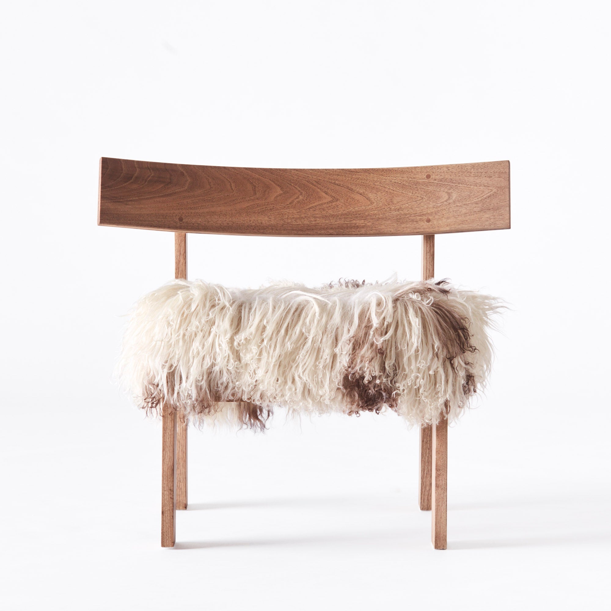 EASY armchair walnut wood and sheep leather
