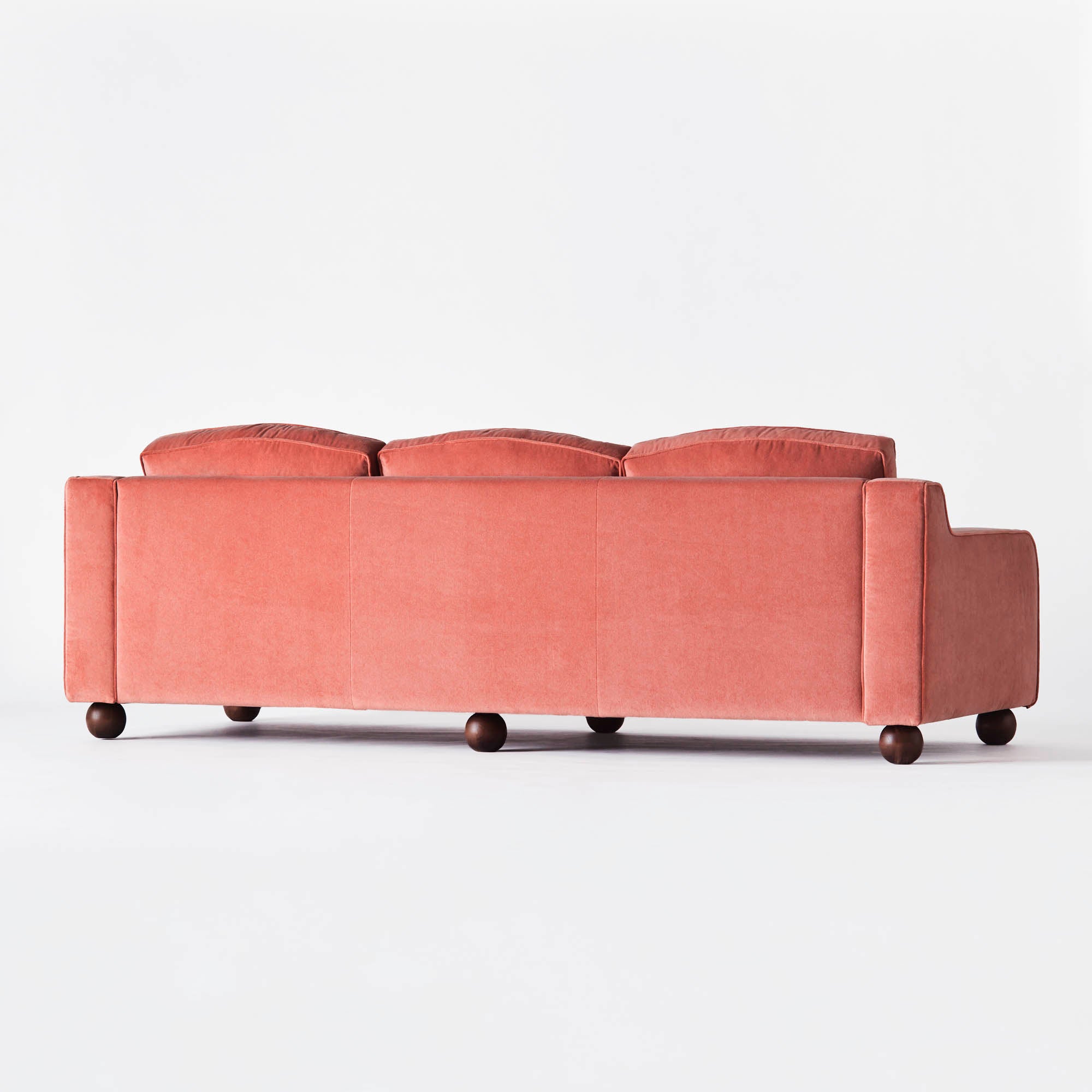Sofa LOLA korallfarbener Samt