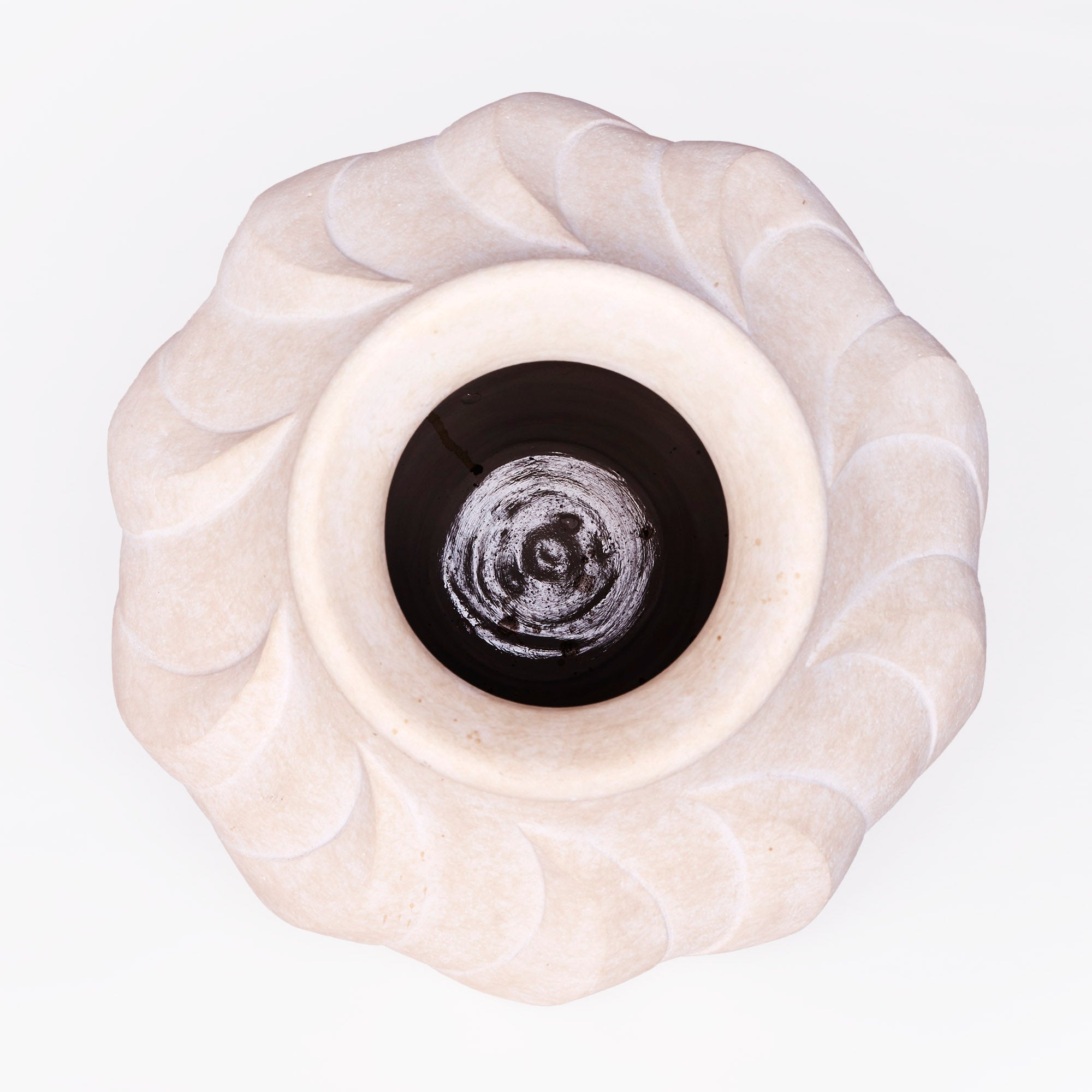 Wazon SWIRL weiße Keramik