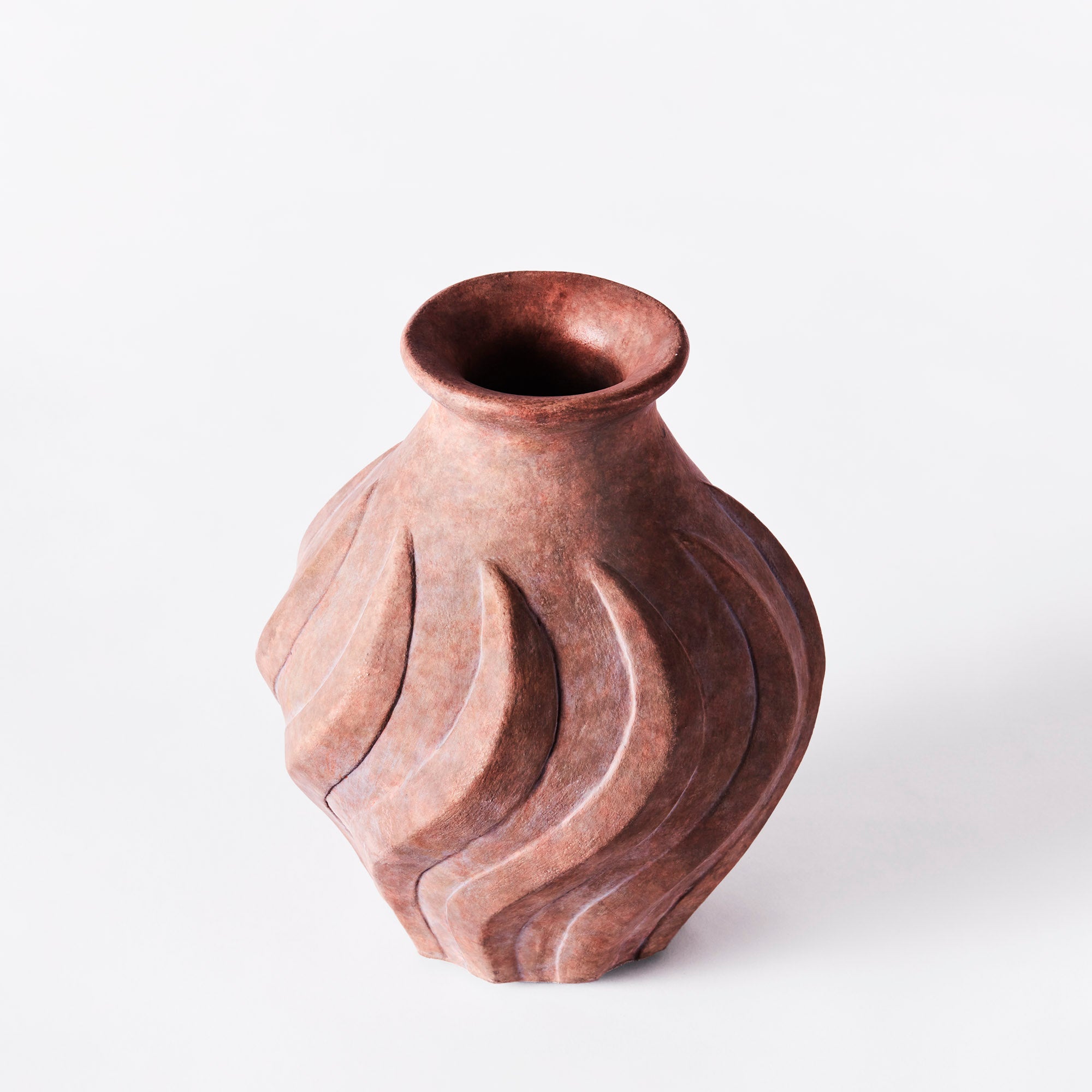 Vase SWIRL braune Keramik