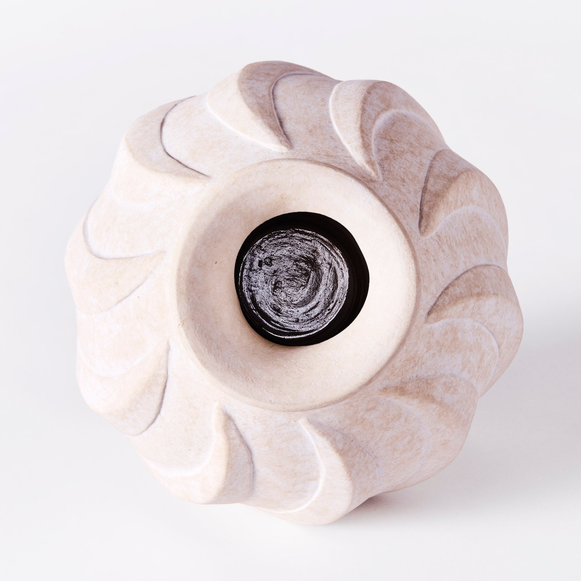 Wazon SWIRL weiße Keramik