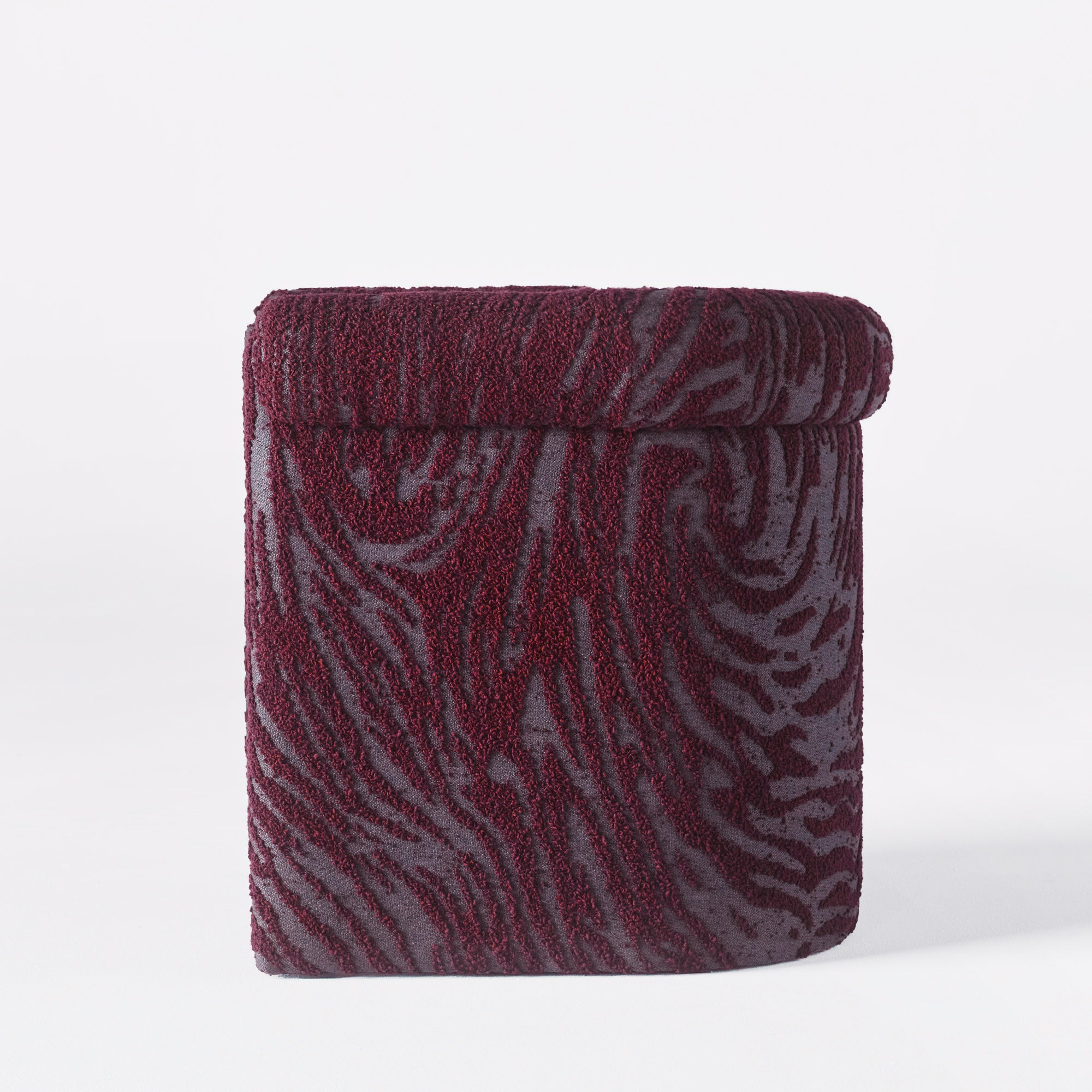 DECADENT burgundy boucle armchair