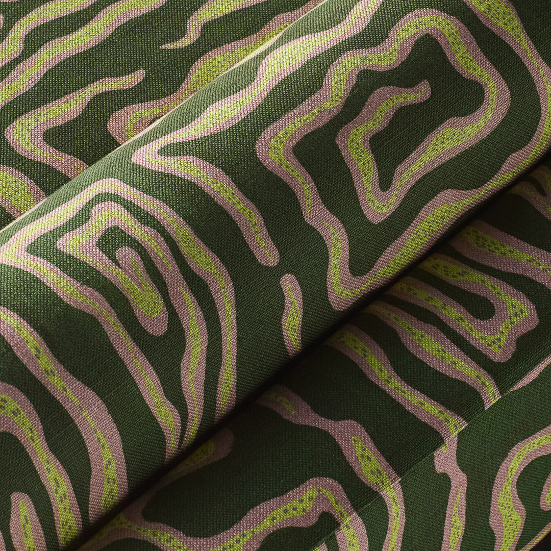 Liege V grün mit beigem Muster