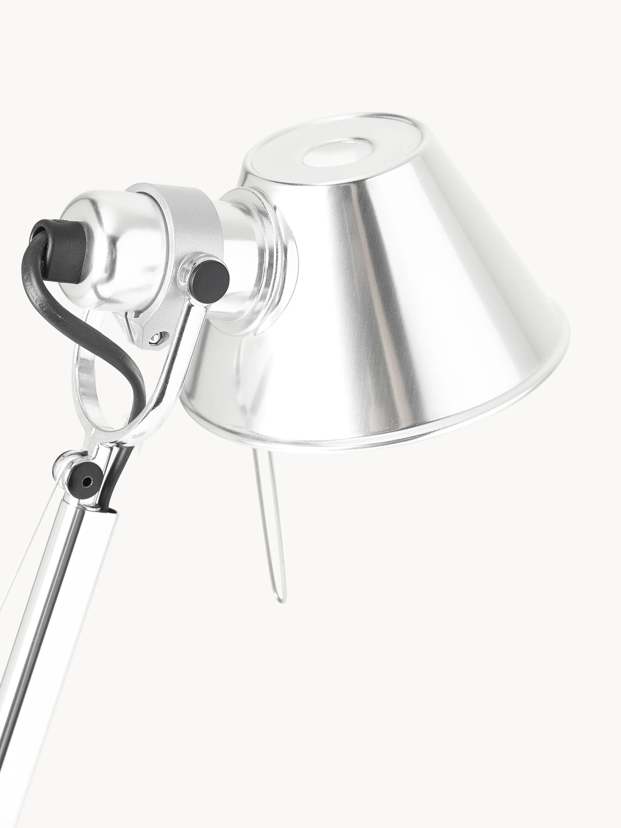 Verstellbare Schreibtischlampe TOLOMEO MICRO glänzend silber
