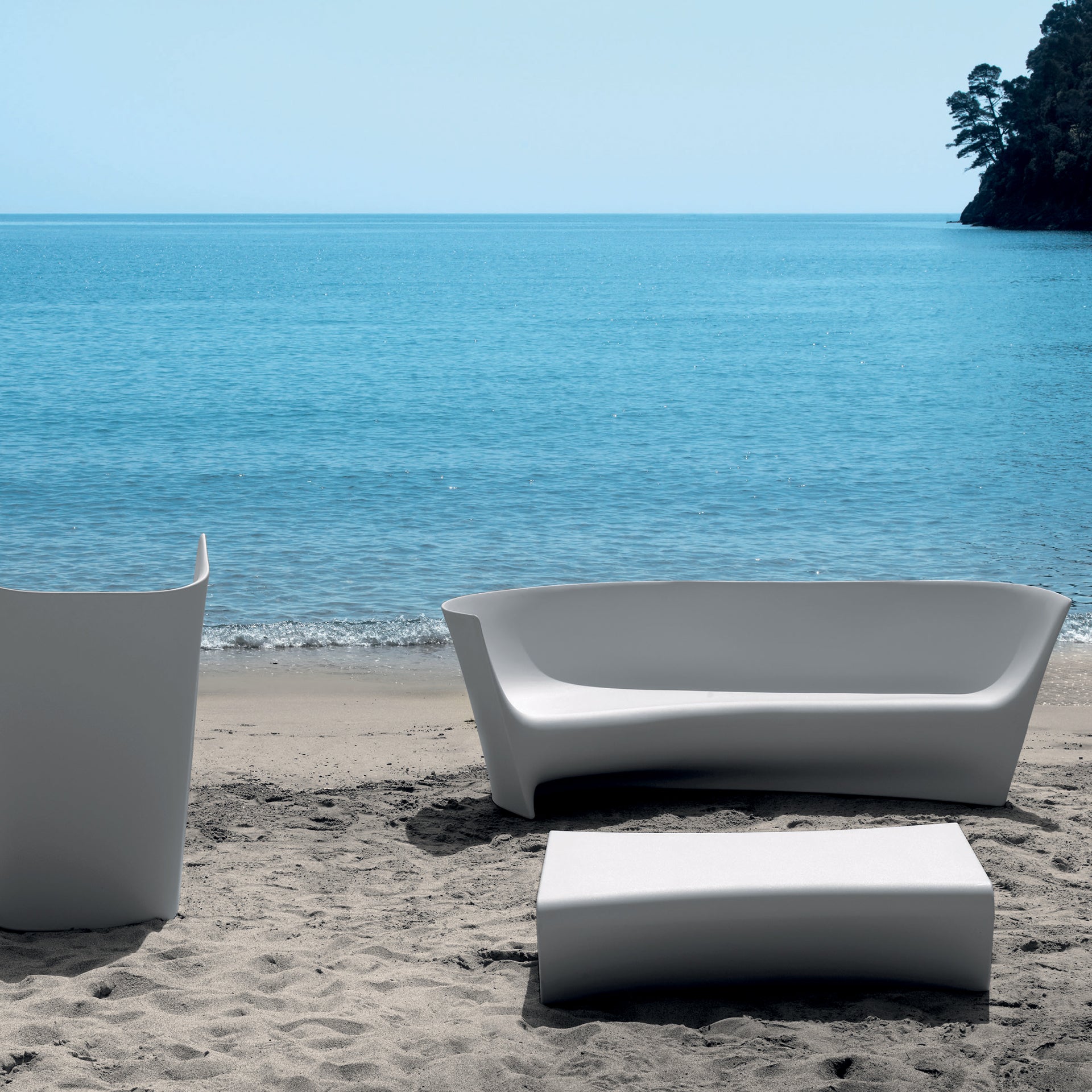 Grauer Pifefe -Couchtisch