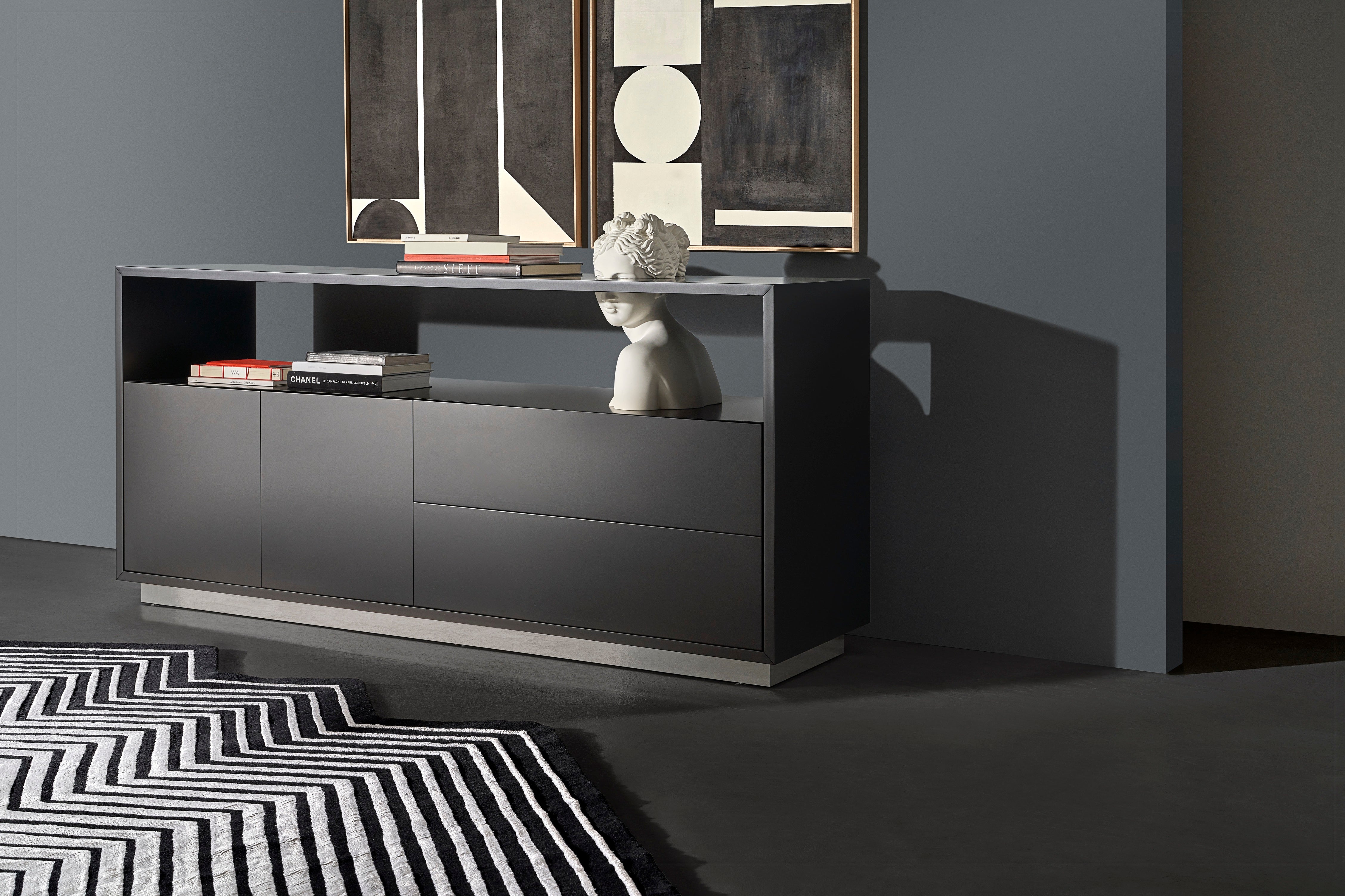 Venus burgundy chest of drawers