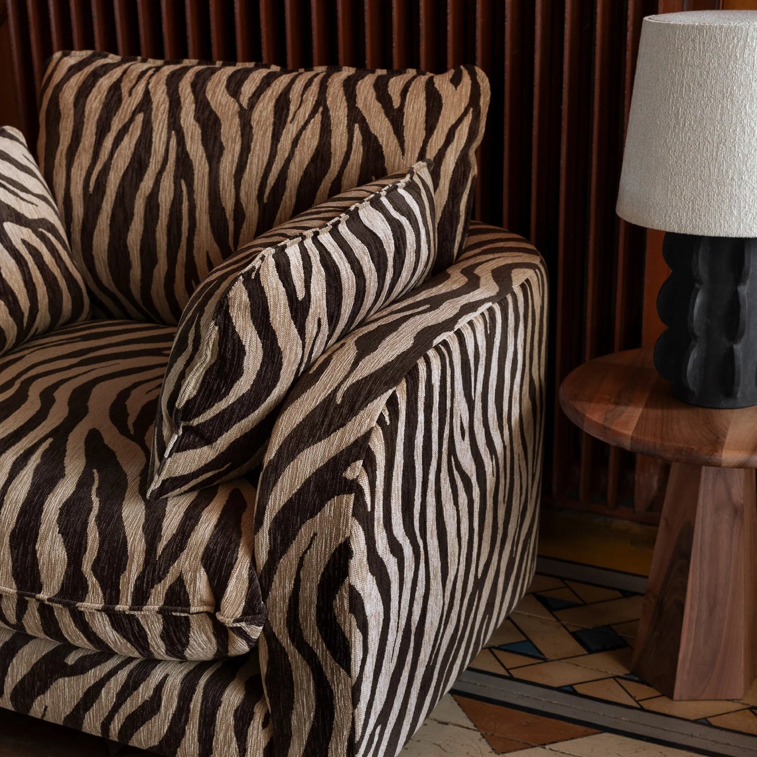 MILES zebra armchair