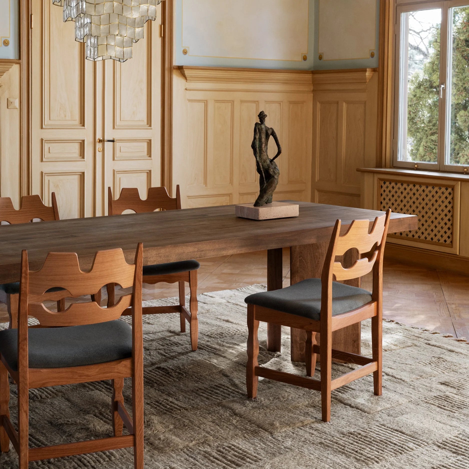 FRENCH Walnut Wood Table