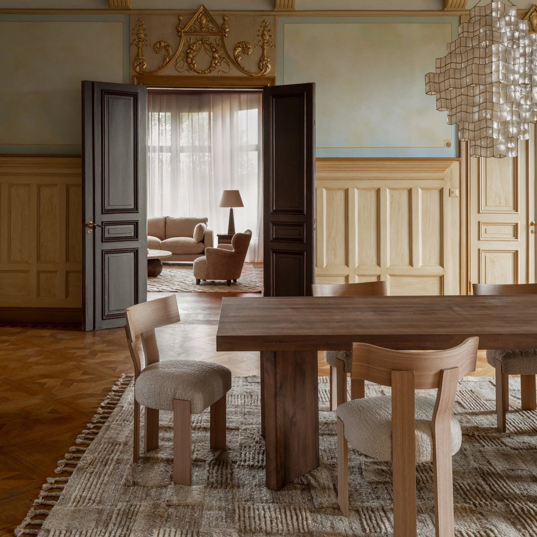 FRENCH Walnut Wood Table