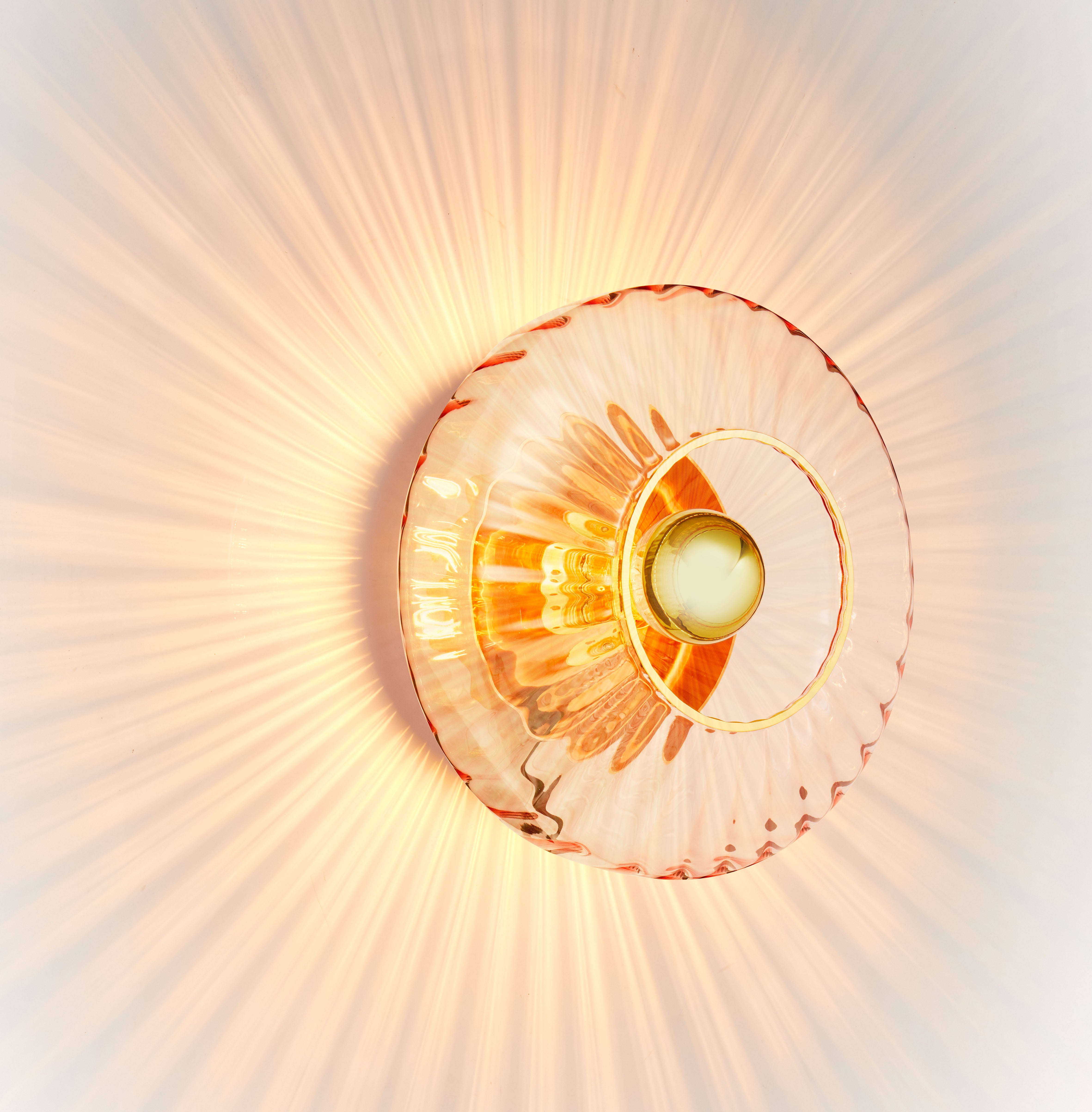 NEW WAVE OPTIC wall lamp pink glass