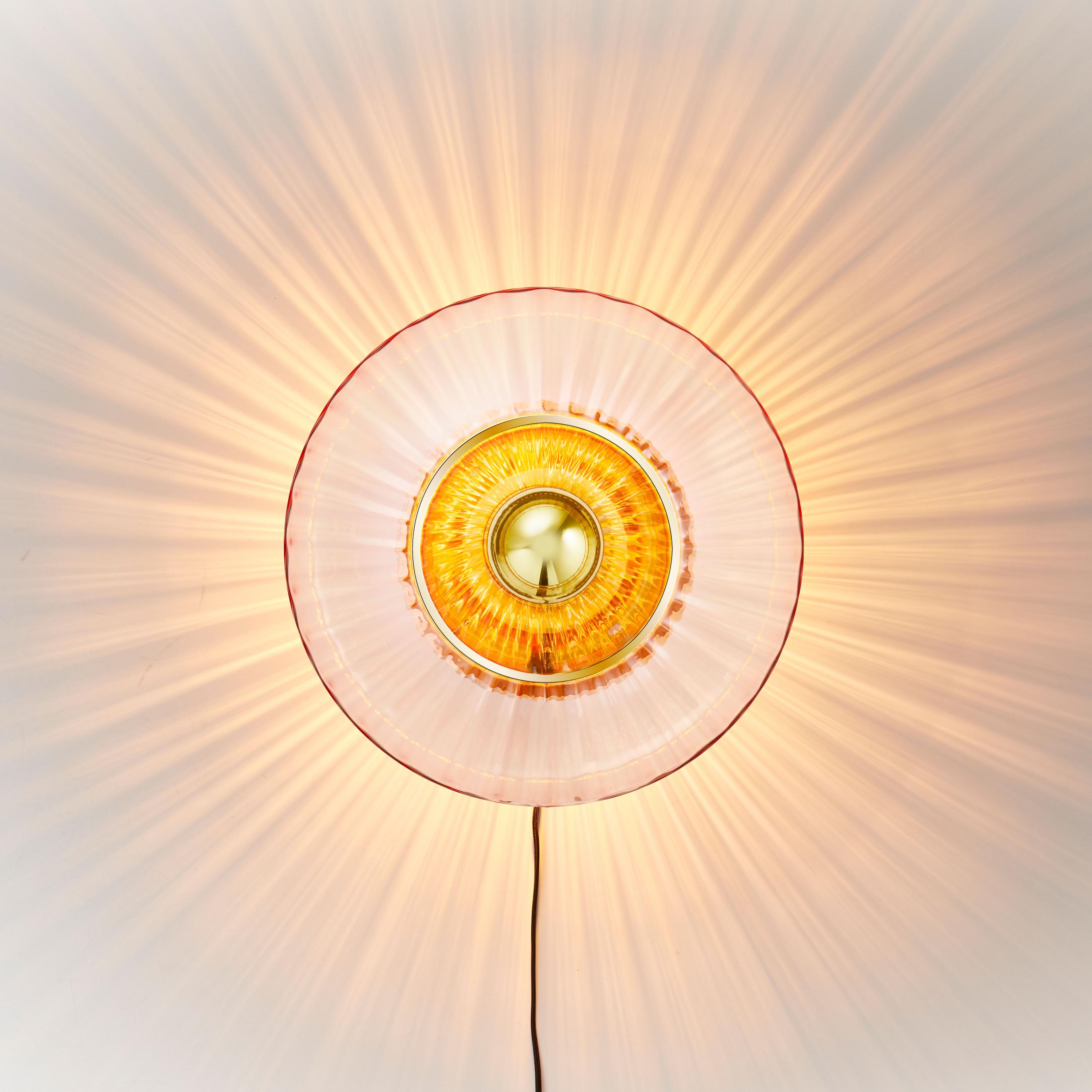 NEW WAVE OPTIC wall lamp pink glass