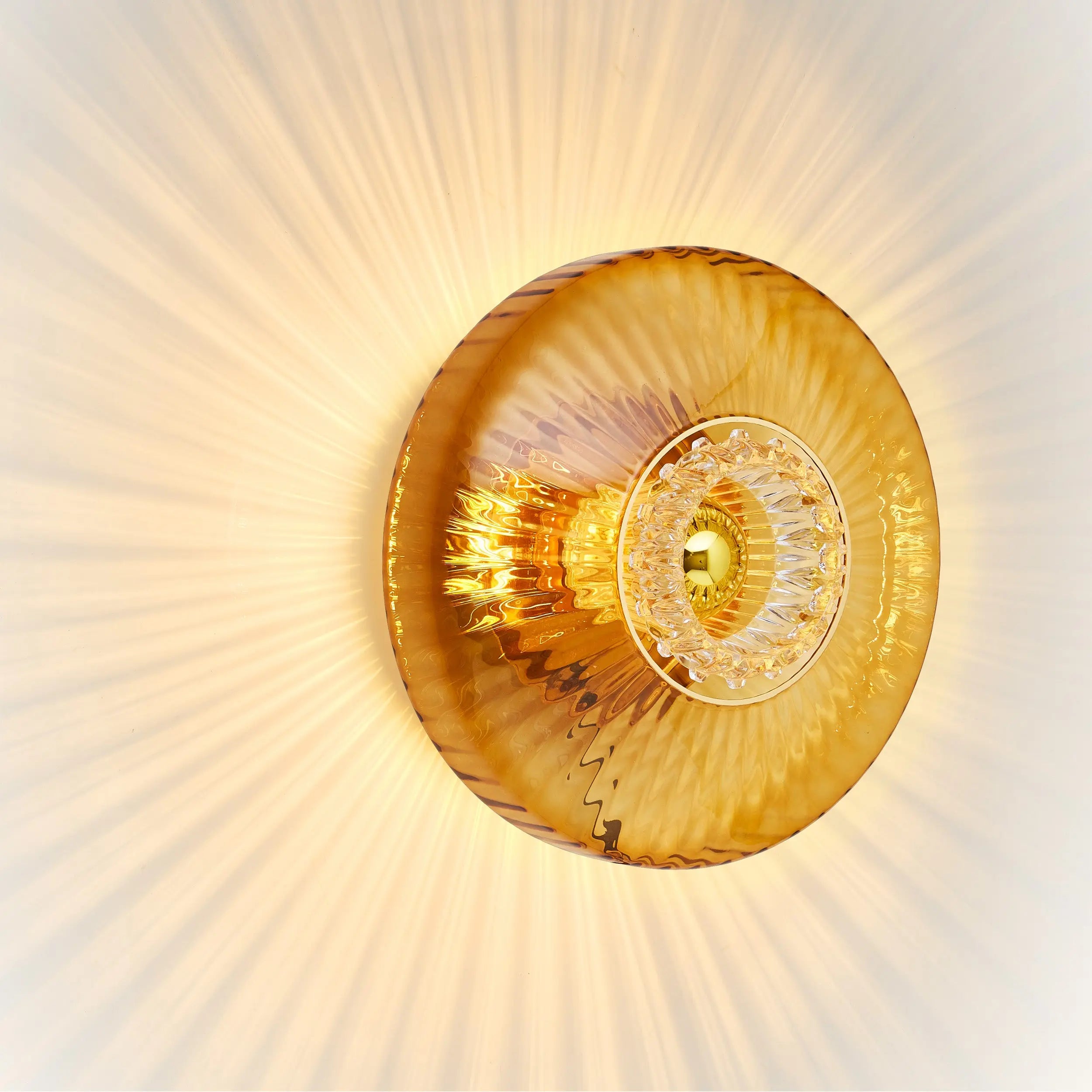 Kinkiet NEW WAVE OPTIC bursztynowy transparentny – Design By Us