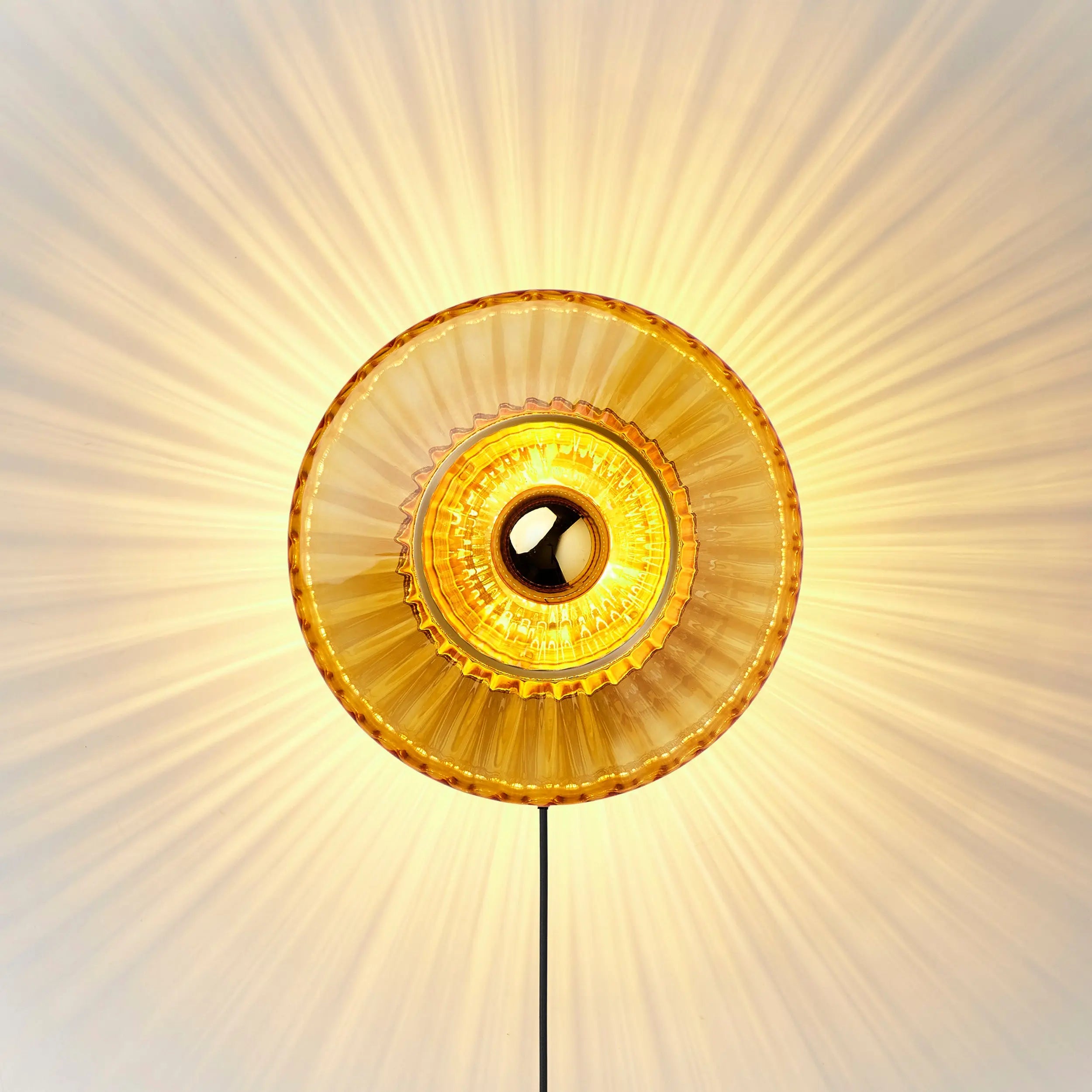 Kinkiet NEW WAVE OPTIC bursztynowy transparentny – Design By Us