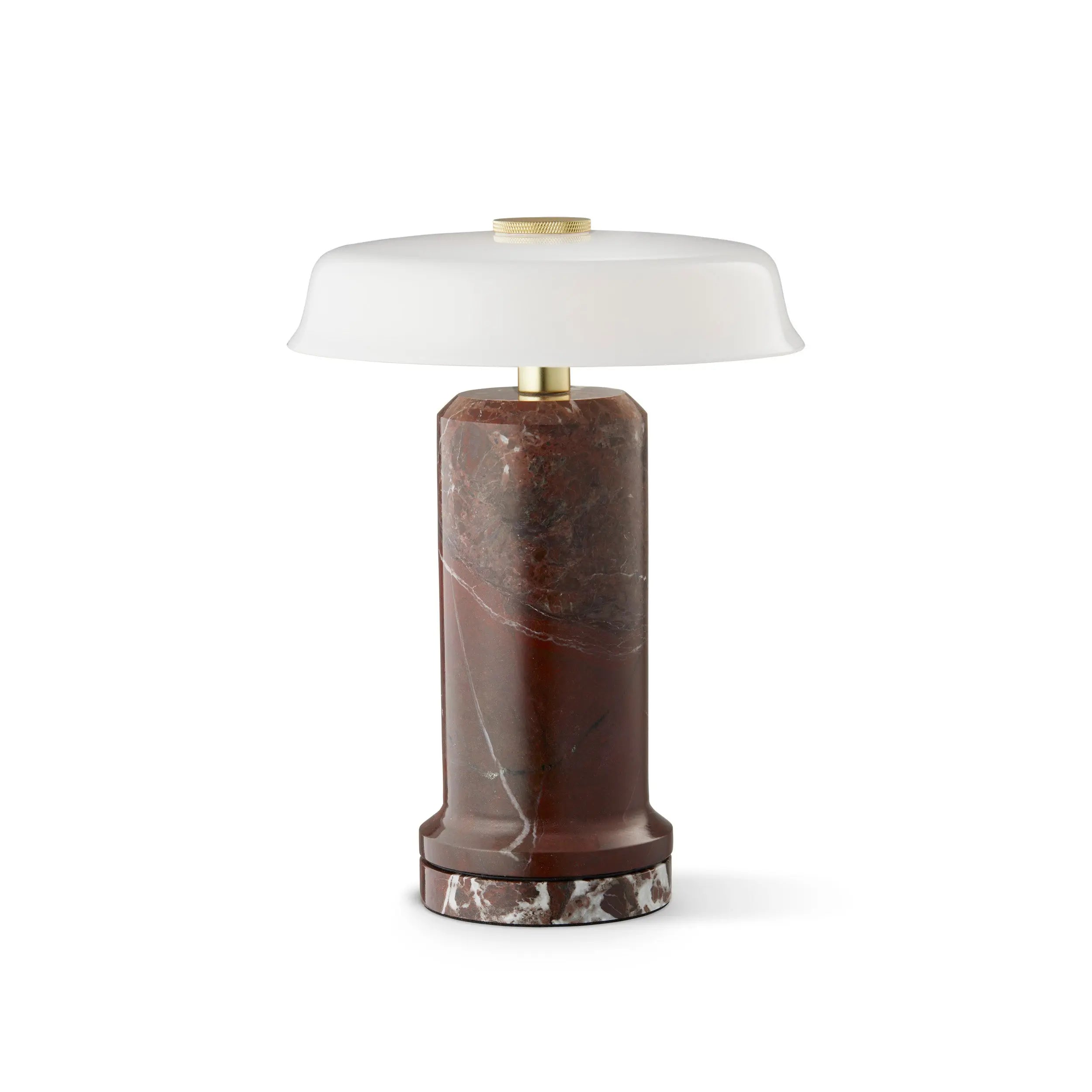 Lampa przenośna TRIP NO. 2 burgundowy marmur z mlecznobiałym szkłem – Design By Us
