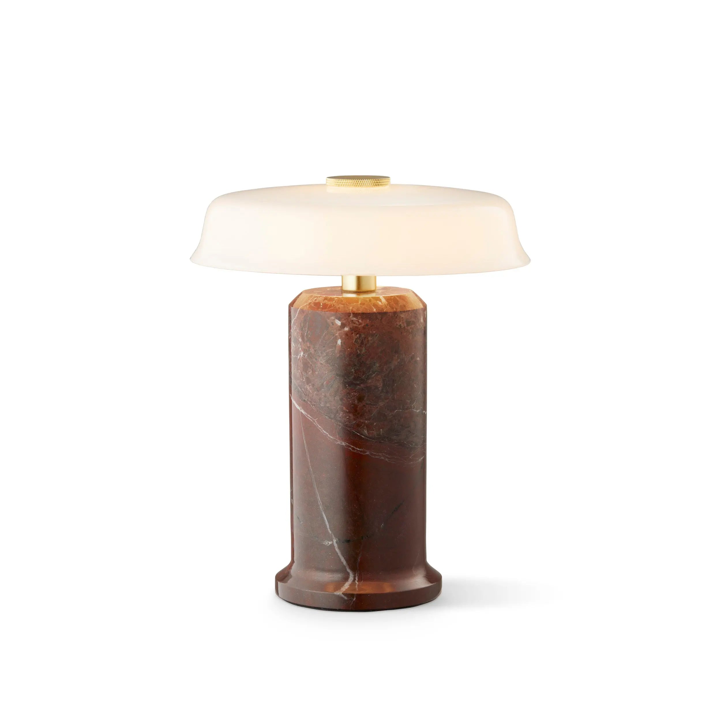 Lampa przenośna TRIP NO. 2 burgundowy marmur z mlecznobiałym szkłem – Design By Us
