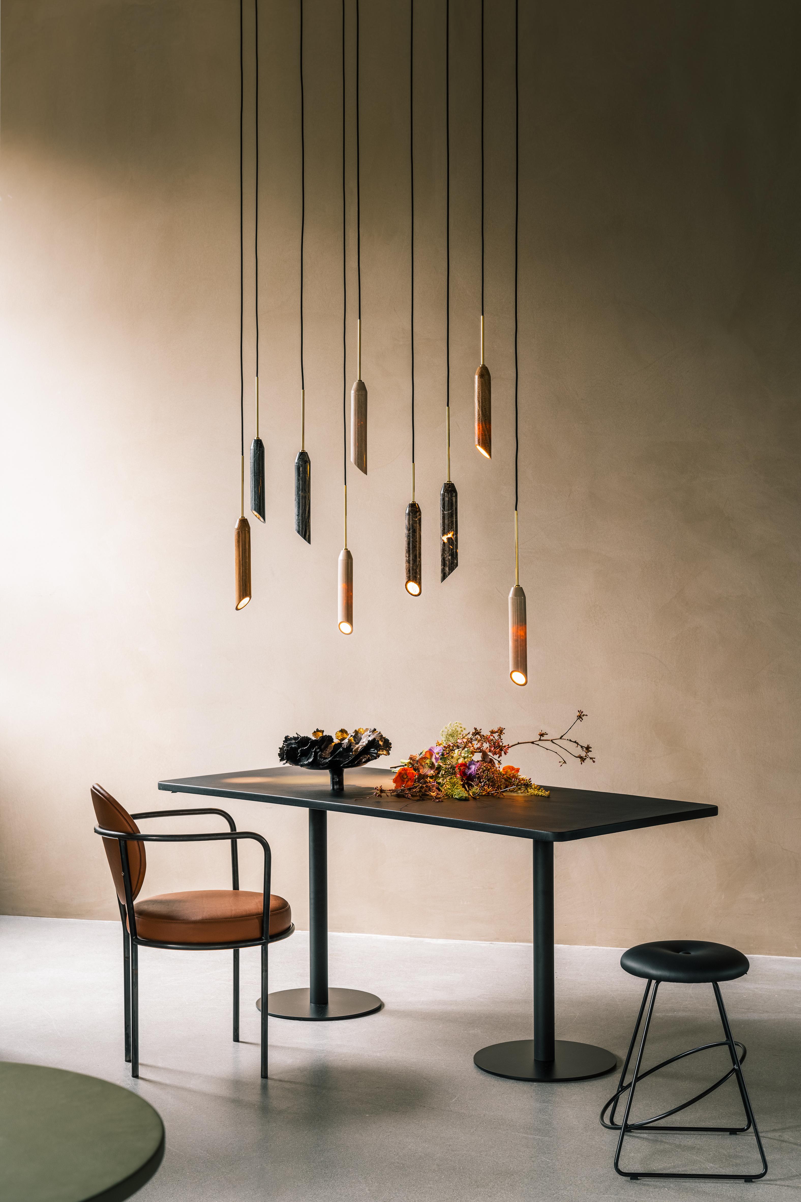 Pendelleuchte MARBLE ART sandfarbener Marmor