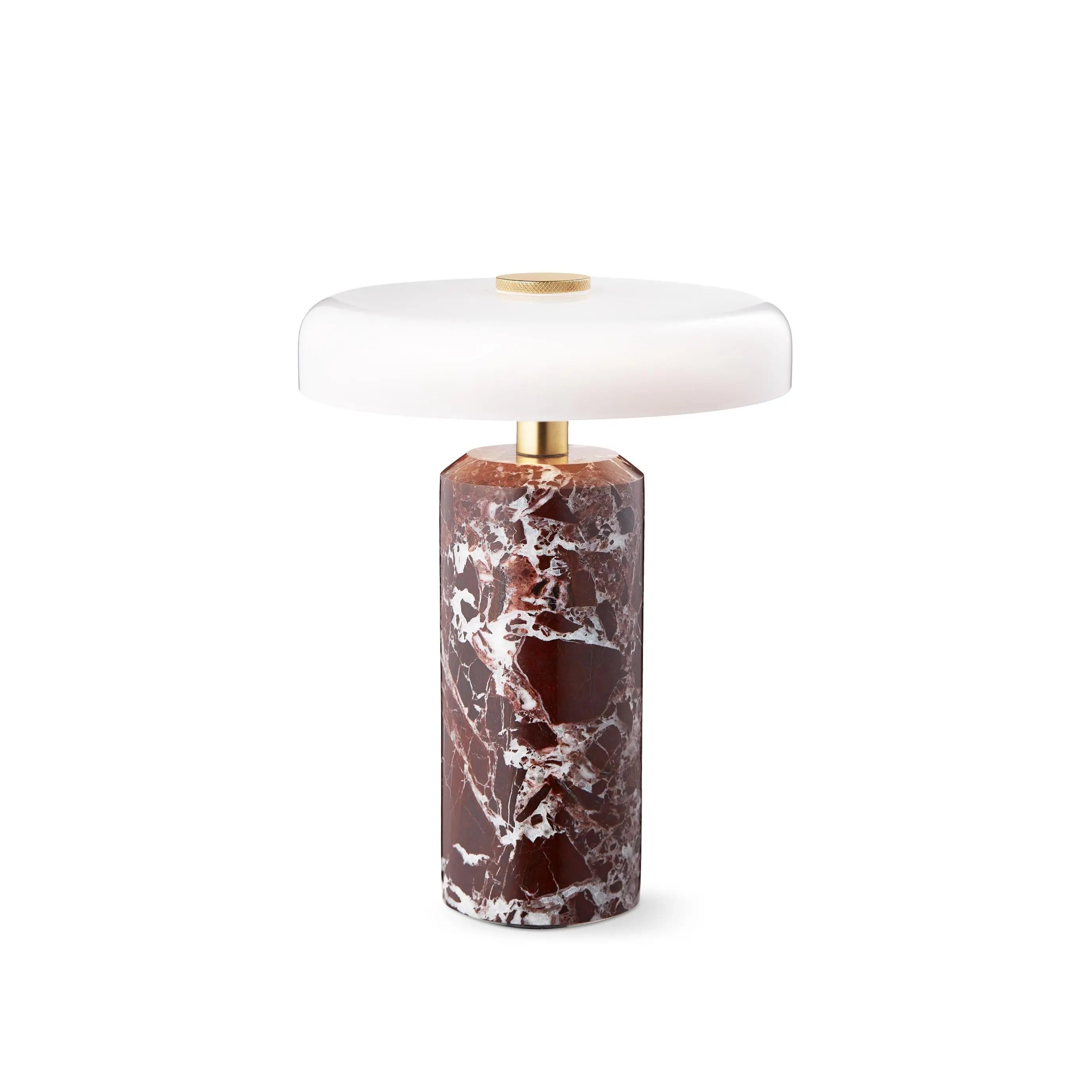 Lampa przenośna TRIP burgundowy marmur z mlecznobiałym szkłem – Design By Us