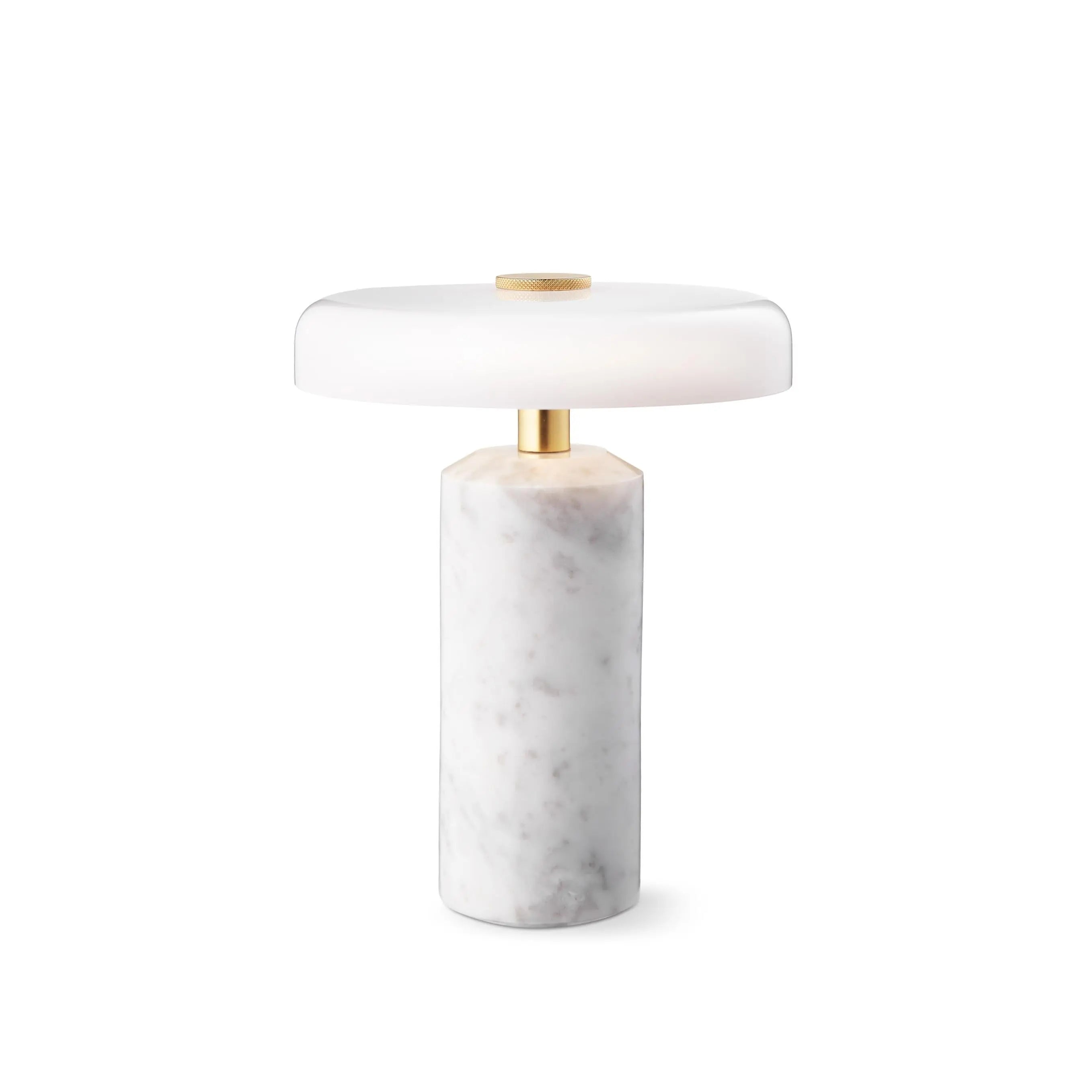 Lampa przenośna TRIP biały marmur z mlecznobiałym szkłem – Design By Us