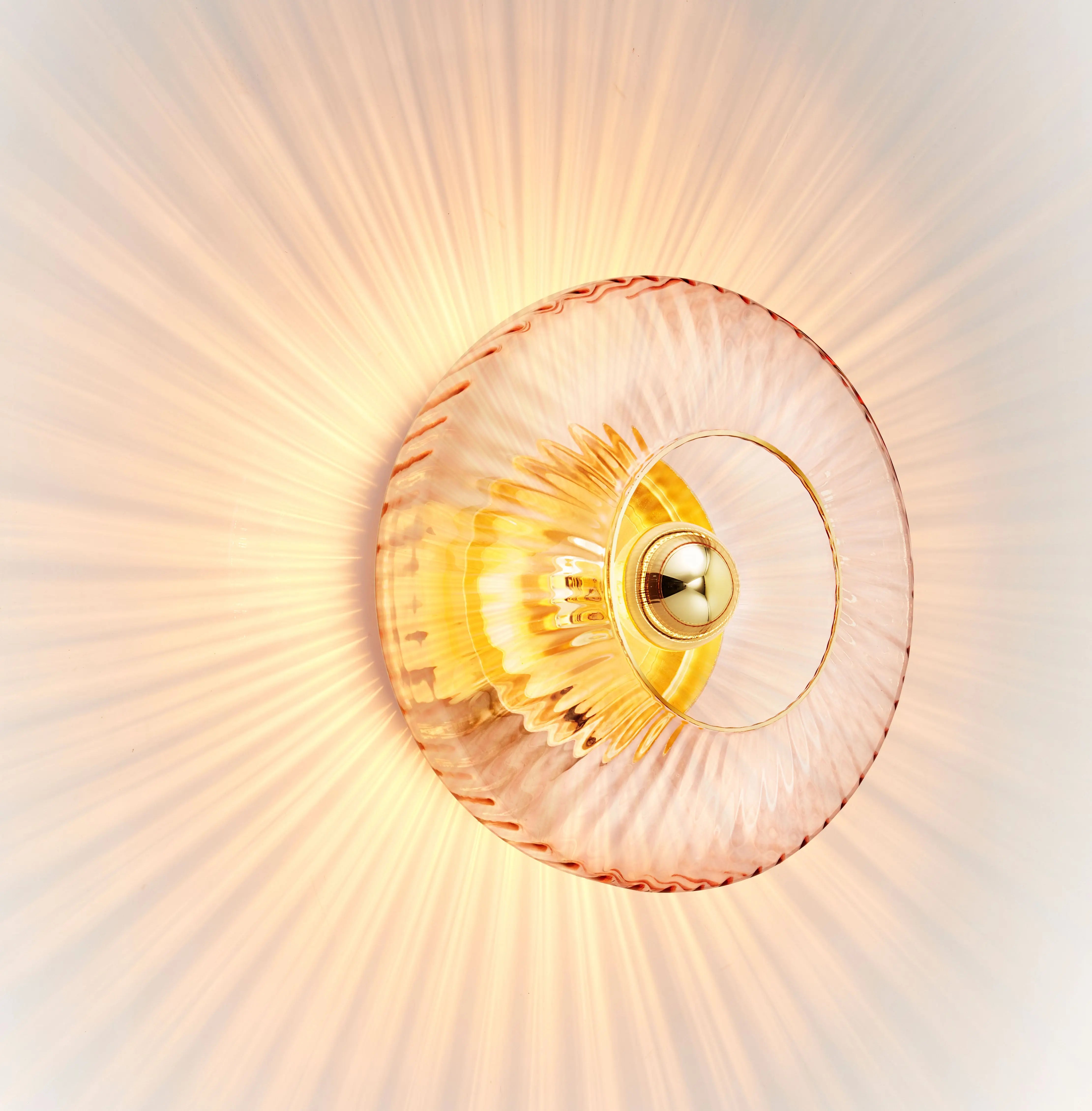 Kinkiet NEW WAVE OPTIC różowe szkło – Design By Us