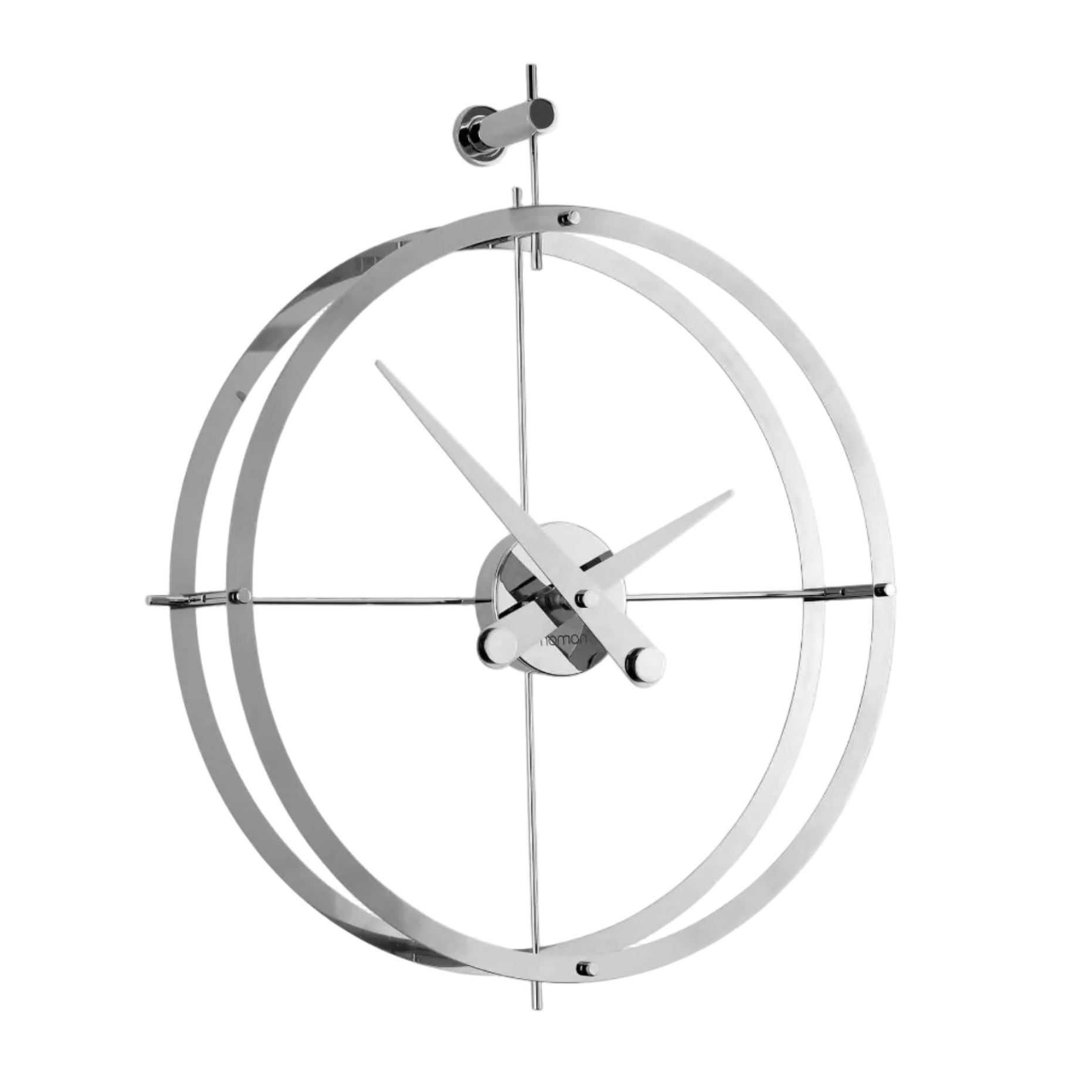 Wanduhr DOS PUNTOS verchromt