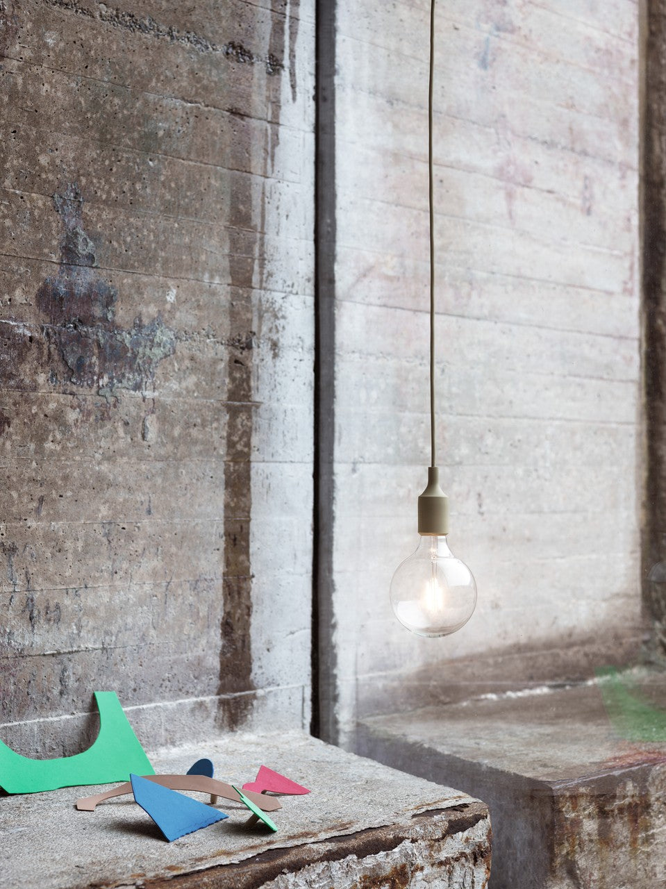 Lampa wisząca E27 oliwkowy