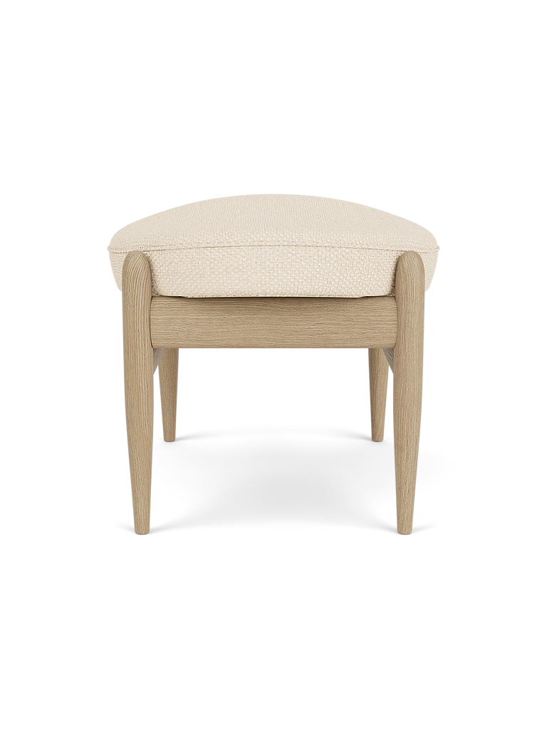 ELIZABETH cream footrest with oak base