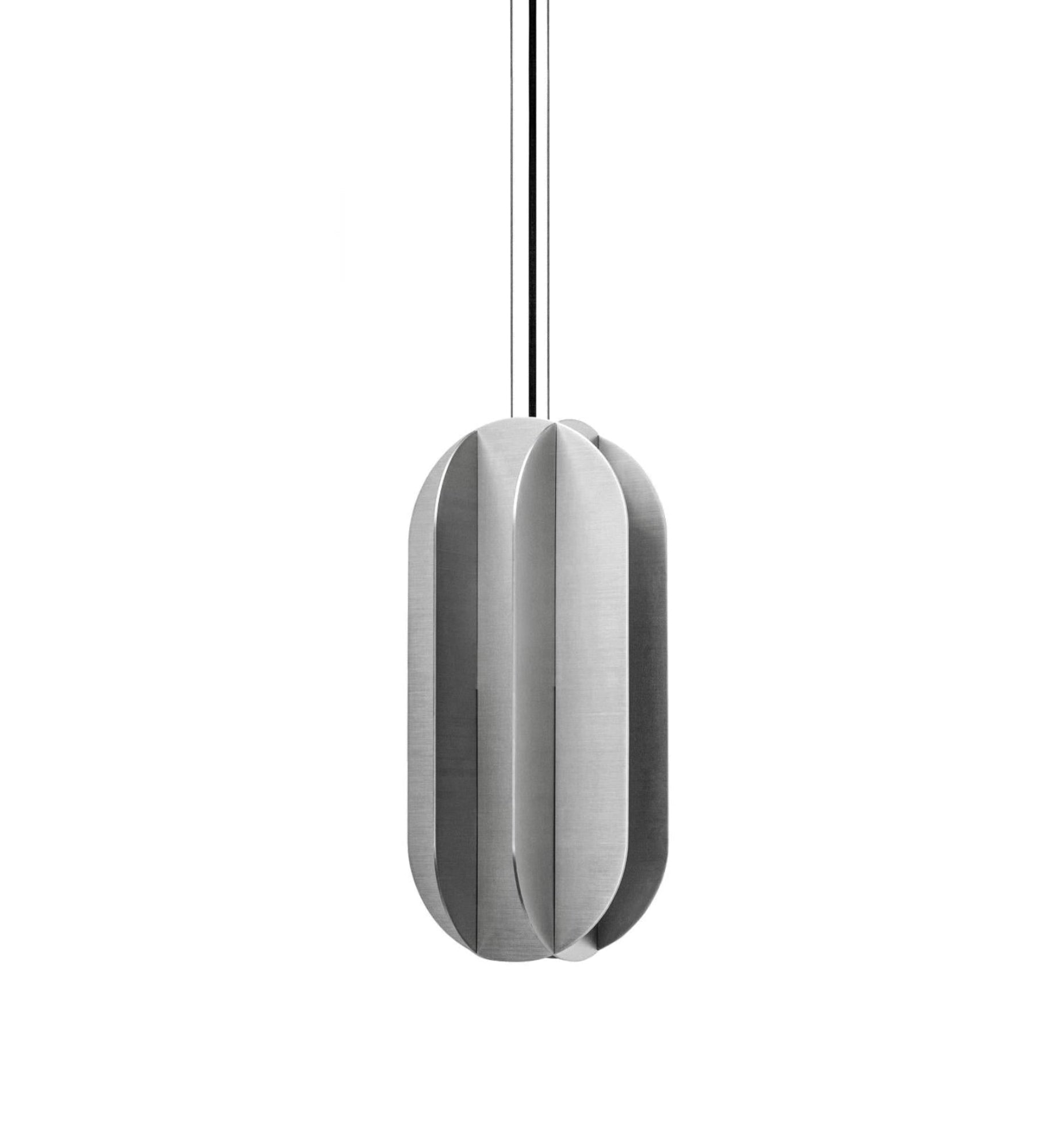 Oval pendant lamp EL steel