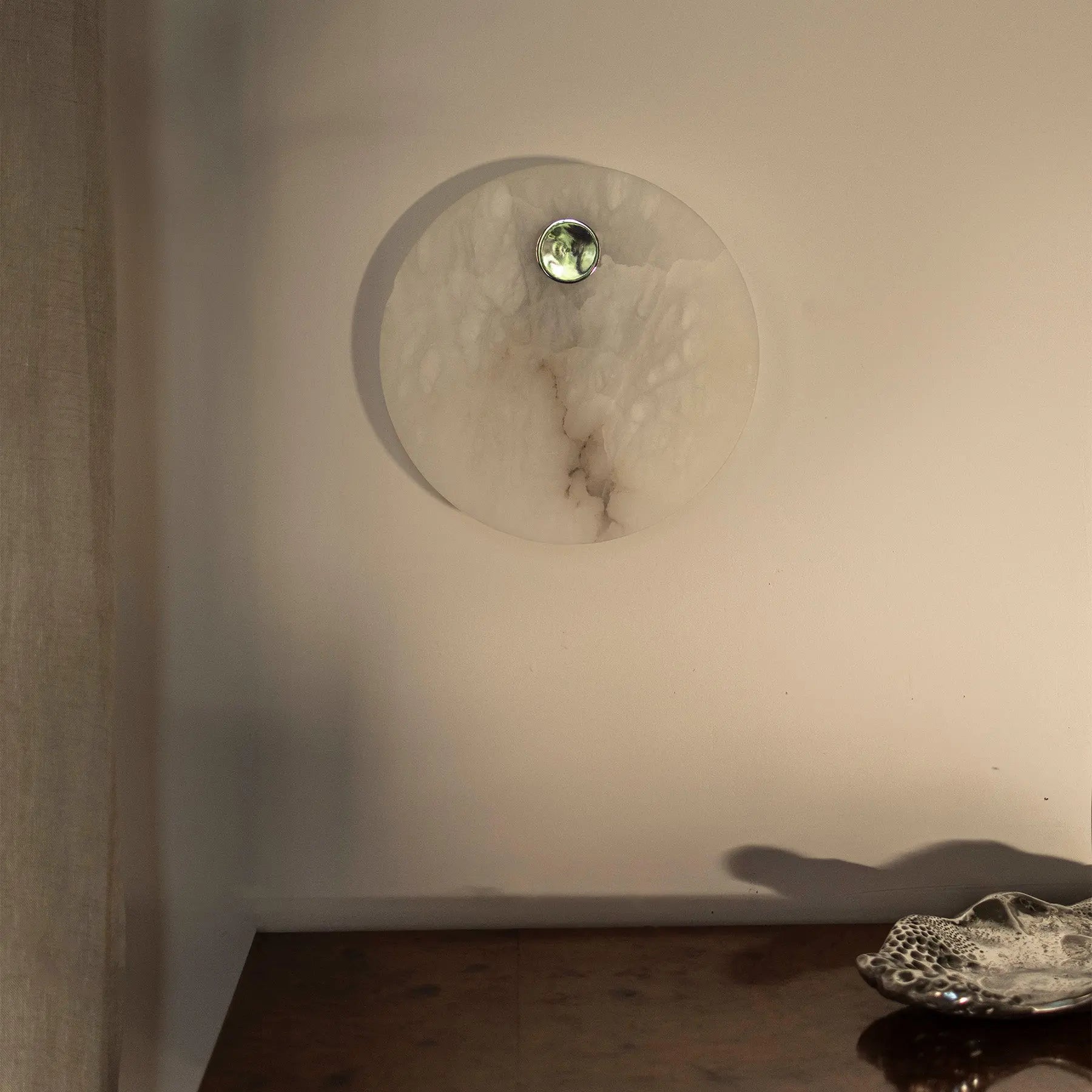 Kinkiet alabastrowy EOS nikiel – Embassy Interiors