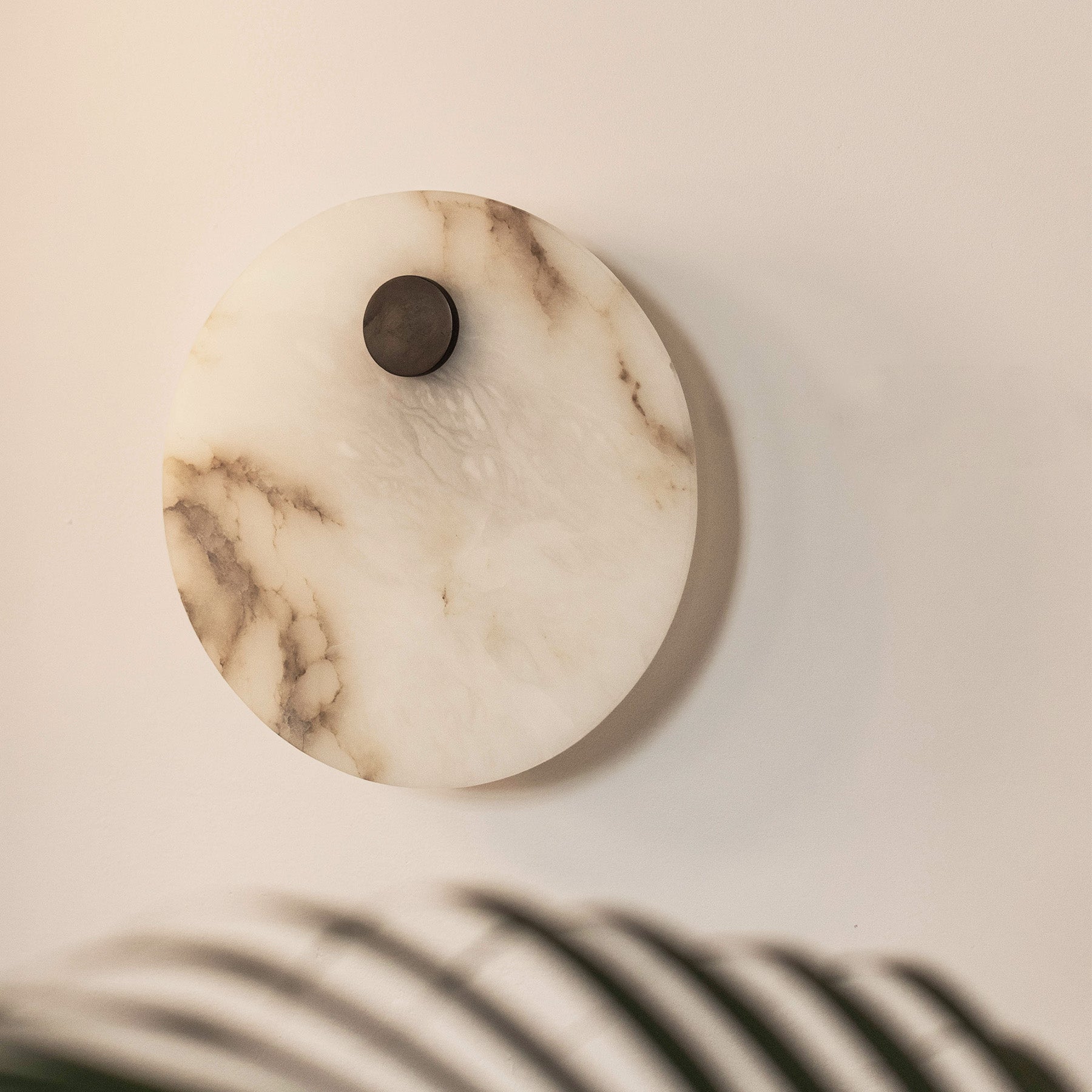 Alabaster Wall Lamp EOS Nickel
